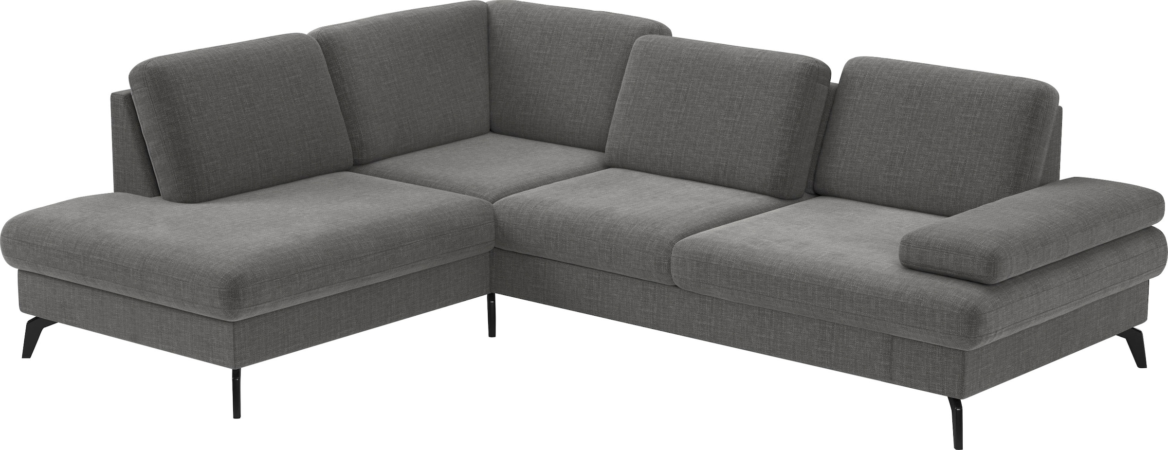 sit&more Ecksofa »Morris L-Form, inkl. Sitztiefenverstellung«, wahlweise mit Armteilverstellung, Bettfunktion & Bettkasten