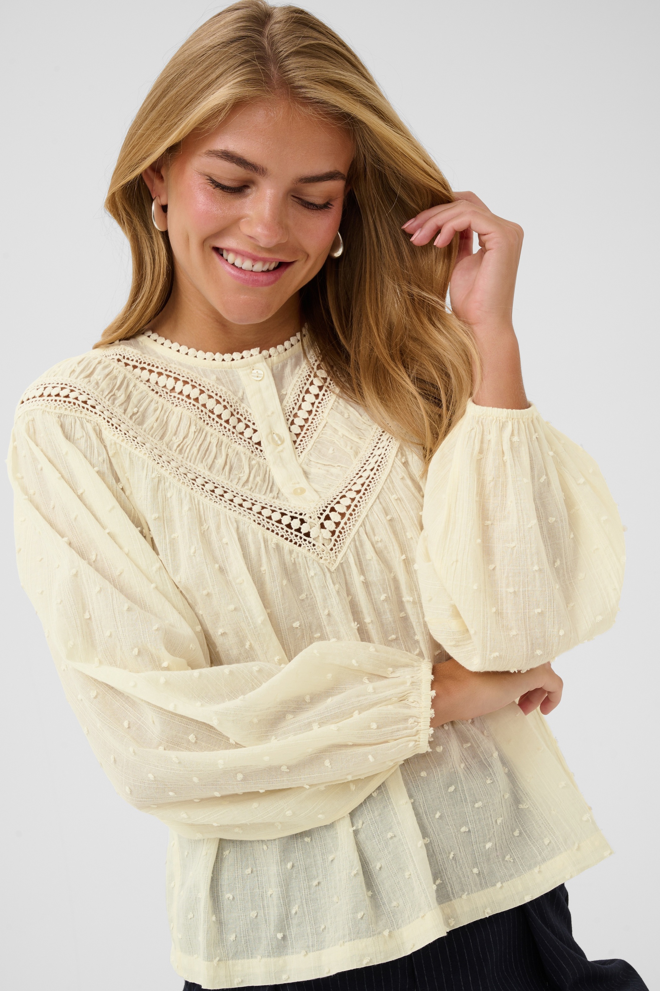 Saint Tropez Langarmbluse »TuttiSZ Blouse« Baumwolle, A-shape