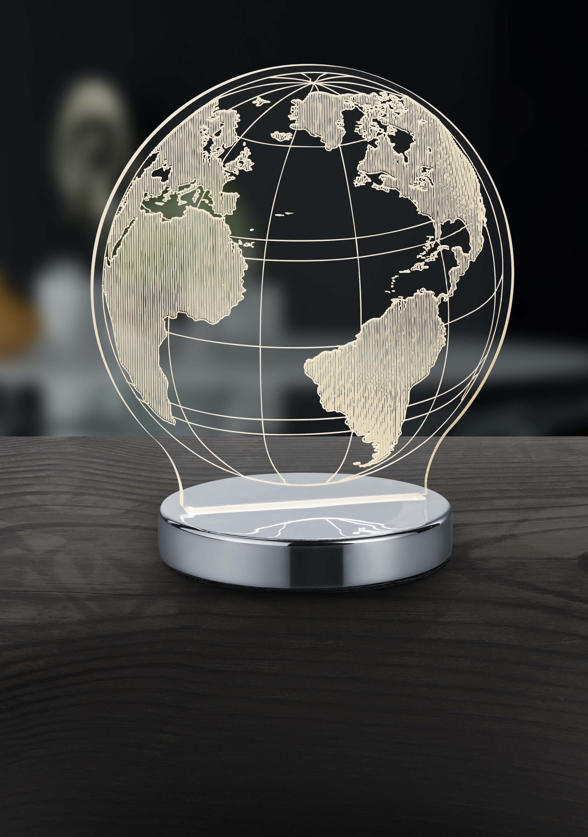 TRIO Leuchten LED Tischleuchte »Globe«, 1 flammig-flammig, Tischlampe,  Weltkugel Design, Acrylplatte, Lichtfarbe einstellbar online kaufen | mit 3  Jahren XXL Garantie