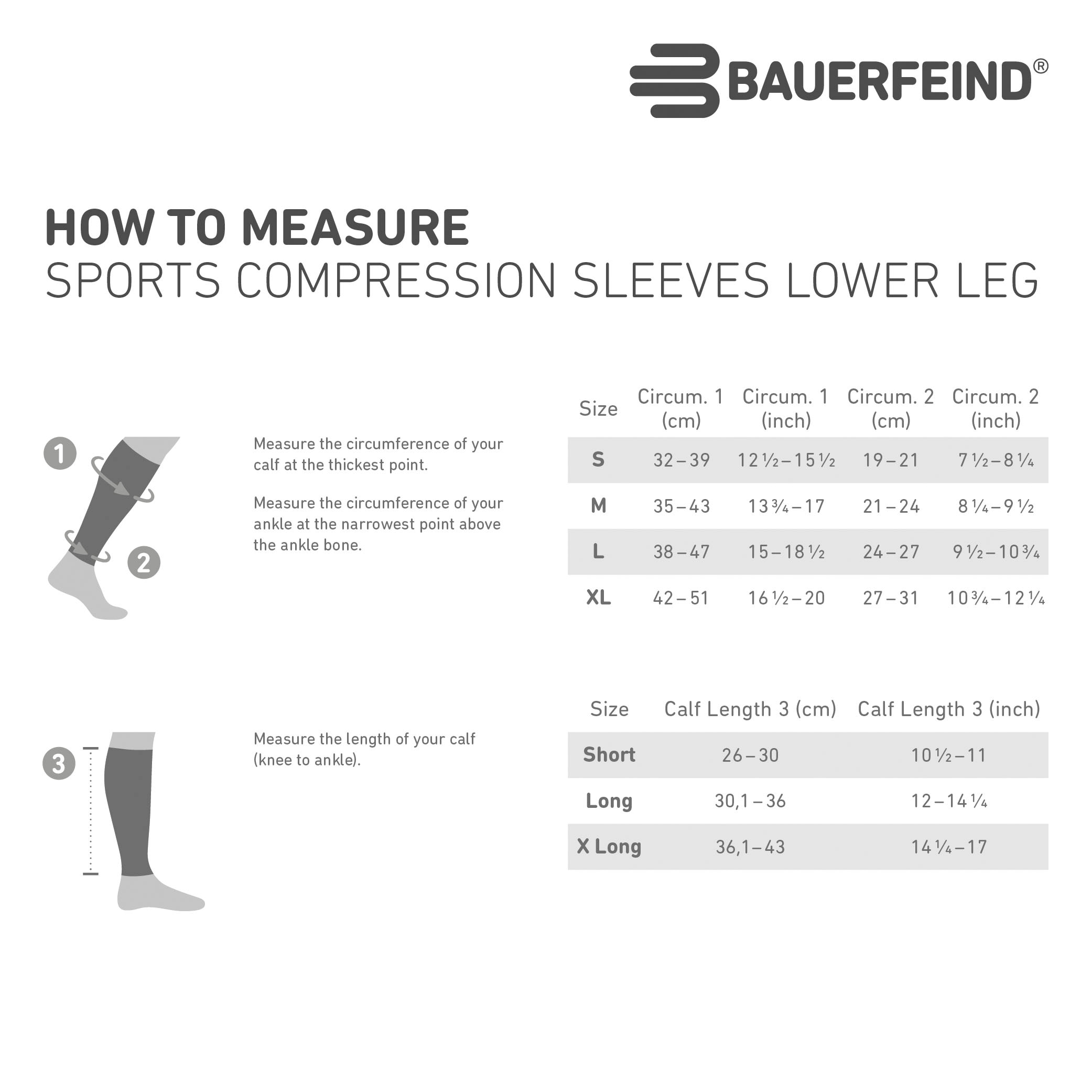 Bauerfeind Bandage »Compression Sleeves Lower Leg« beidseitig tragbar, atmungsaktives Material