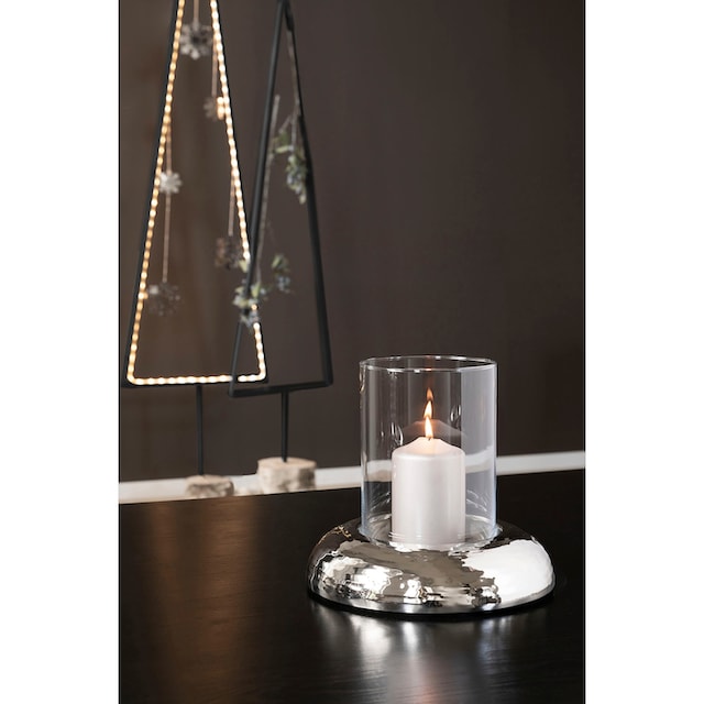 Fink Windlicht »ALDO«, (1 St.), Kerzenhalter aus Metall - vernickelt und  Glas, Höhe 24 cm x Ø 27,5 cm online kaufen | mit 3 Jahren XXL Garantie