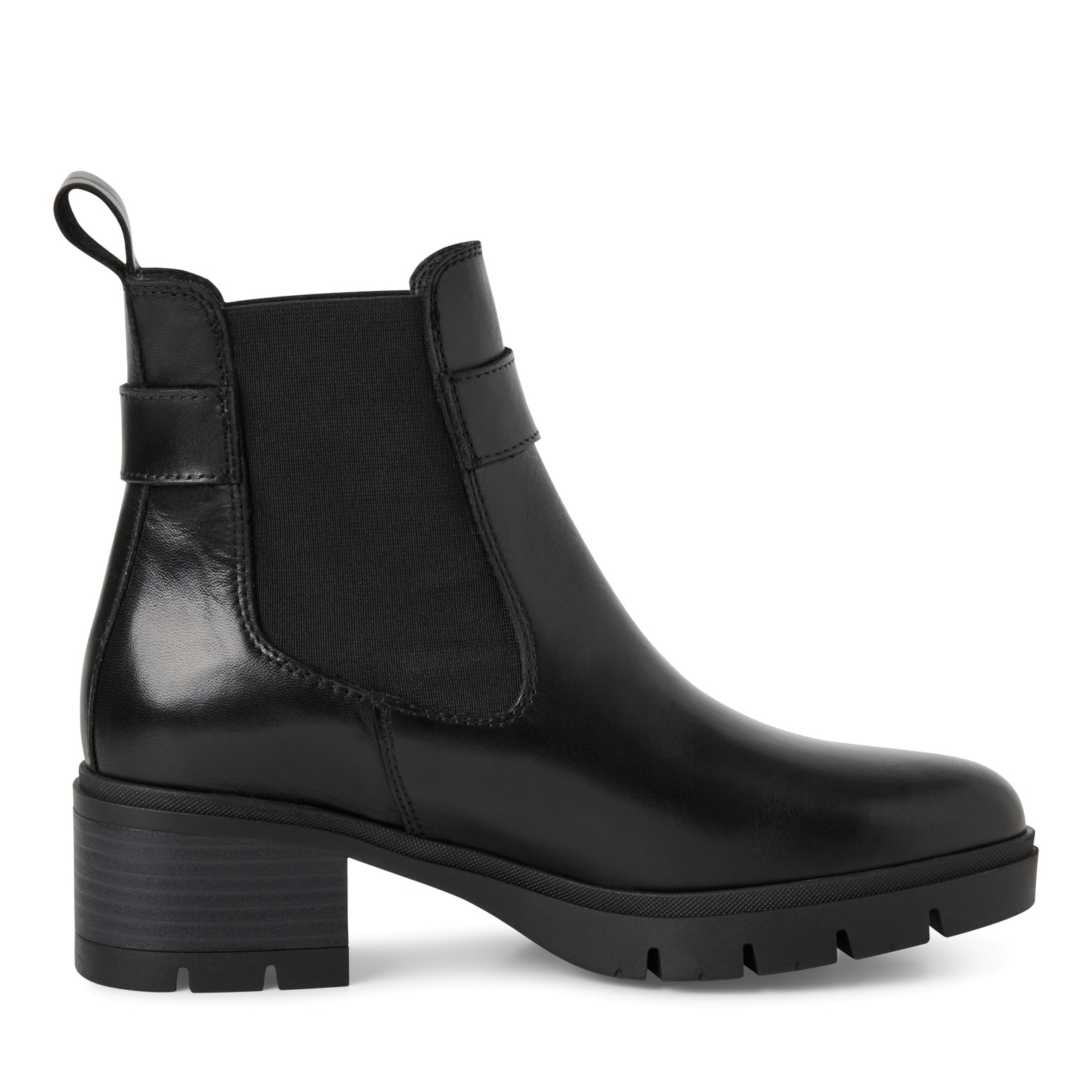 Tamaris Chelseaboots  , Blockabsatz, Stiefelette, Schlupfboots mit Ziernschnalle