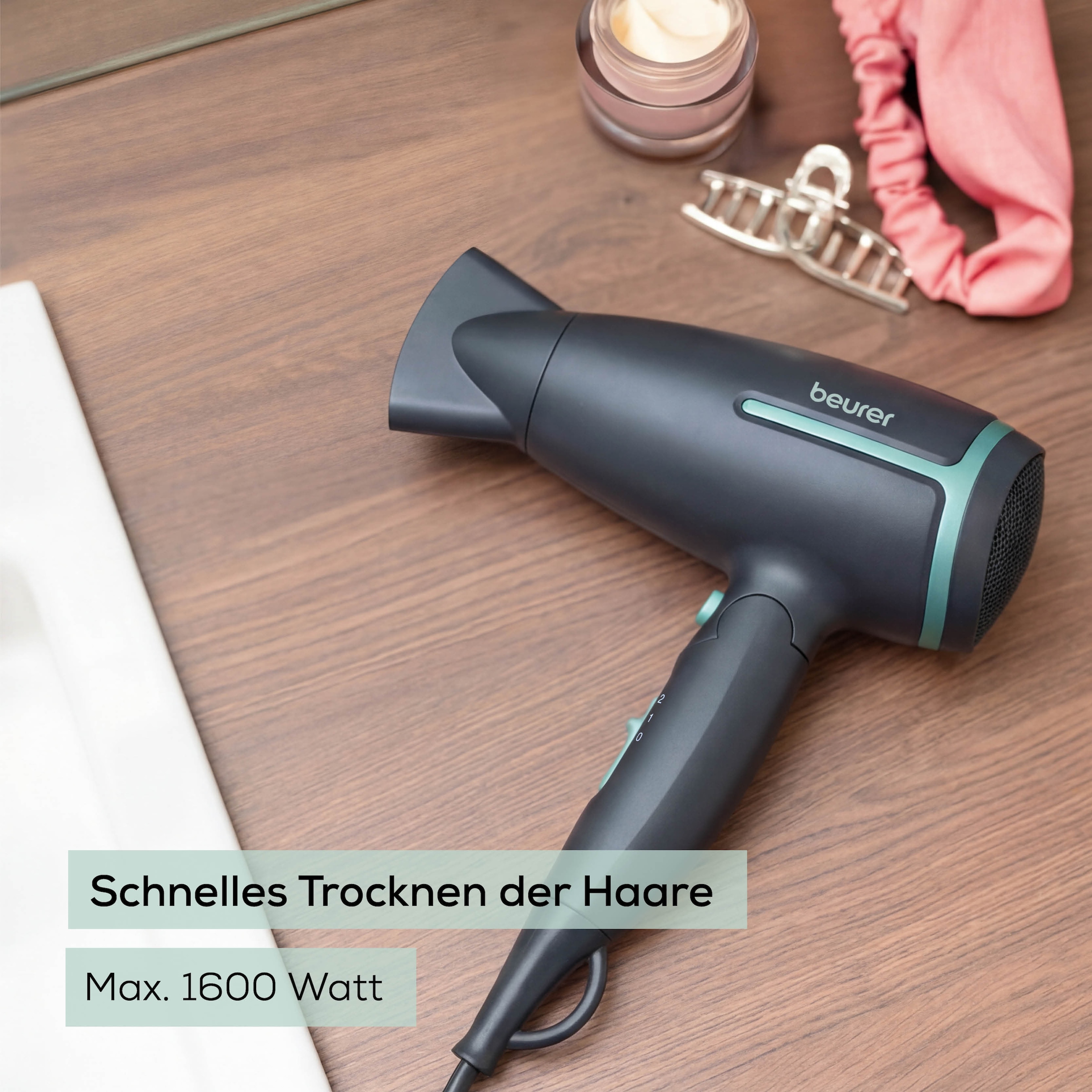 BEURER Reisehaartrockner »HC 25 Limited Edition 2026 mit Kaltluftstufe« 1.600 W Mit manuelle Spannungsumschaltung, zur weltweiten Nutzung geeignet