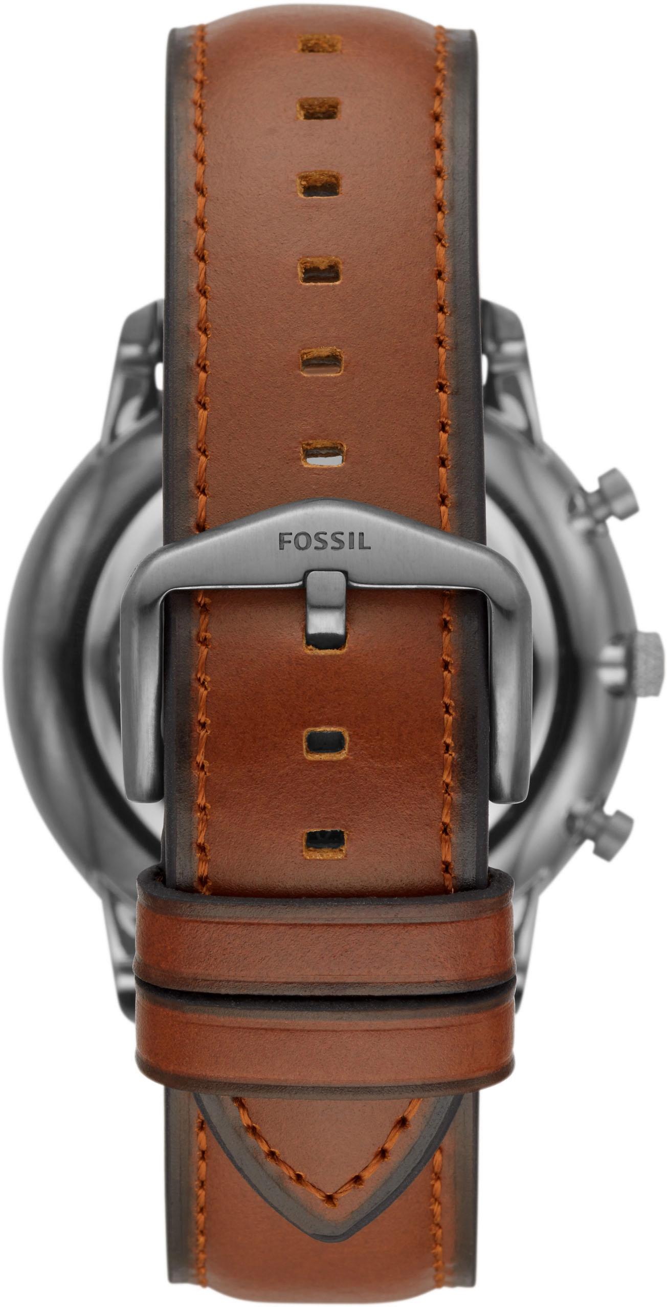 Fossil Chronograph »NEUTRA«, Quarzuhr, Armbanduhr, Herrenuhr, Stoppfunktion, Datum, Lederarmband