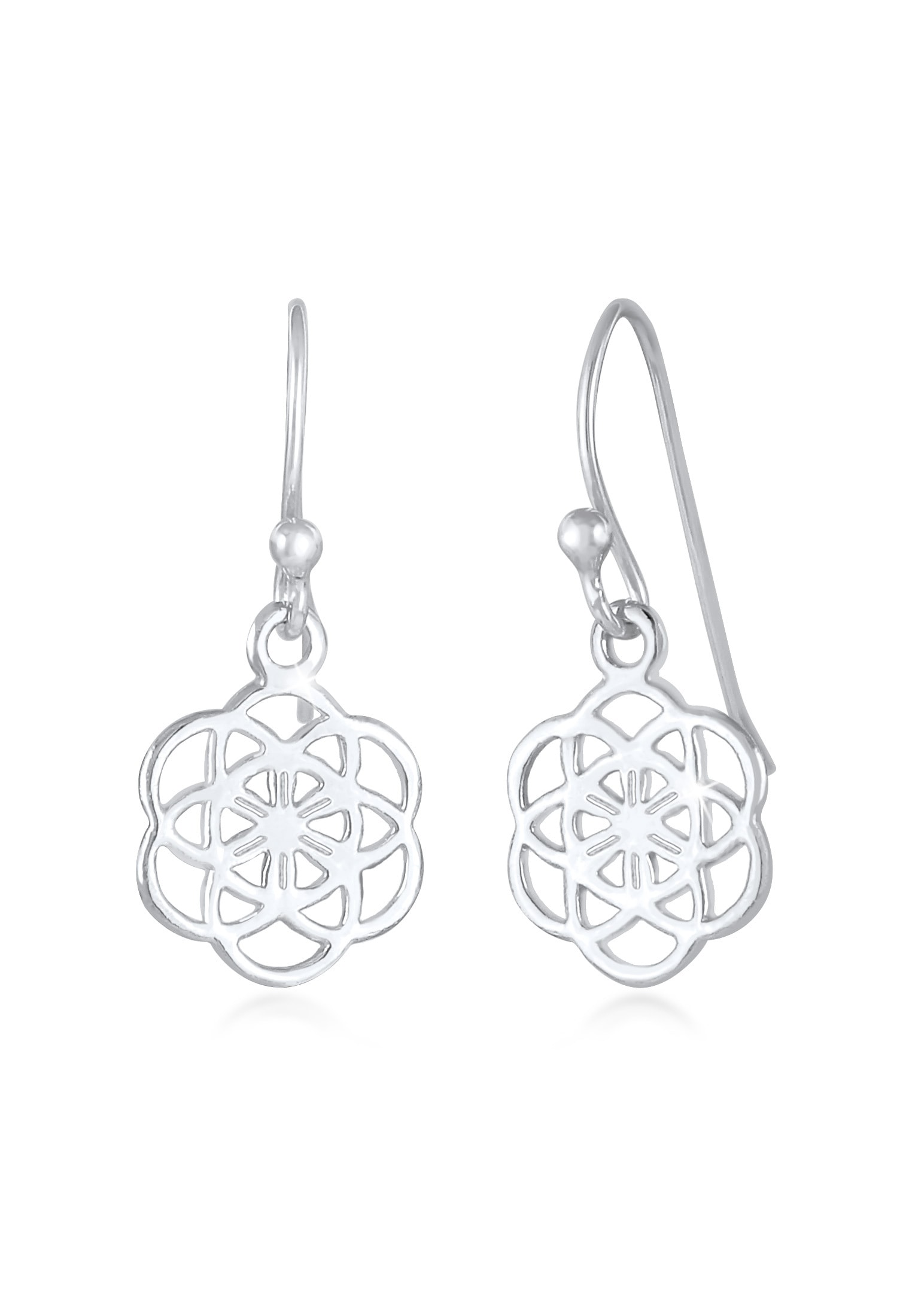 Nenalina Paar Ohrhänger »Ohrringe Hänger Blume des Lebens Ornament 925 Silber«