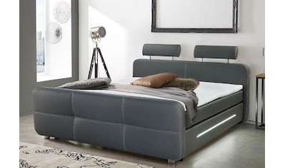 Boxspringbett Gina, inkl. Topper und LED-Beleuchtung