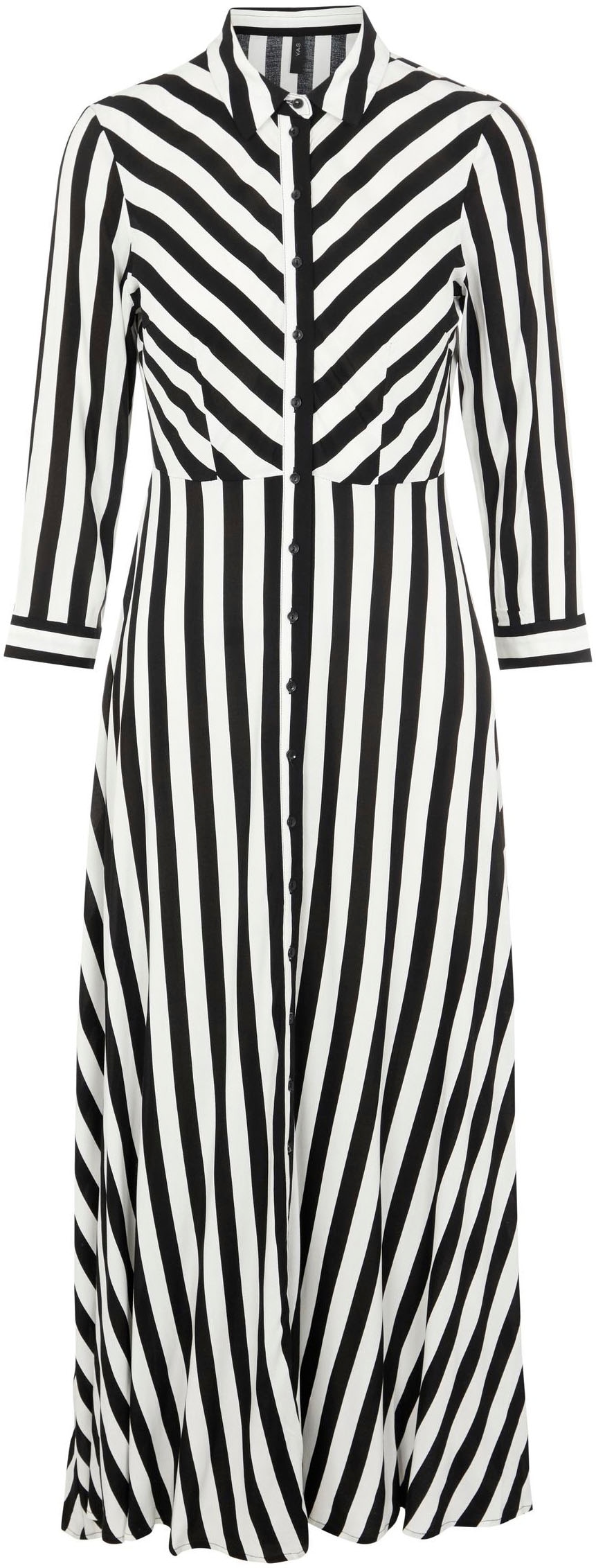 Y.A.S Hemdblusenkleid »YASSAVANNA LONG SHIRT DRESS«, Sommerkleid, mit 3/4 Ärmel