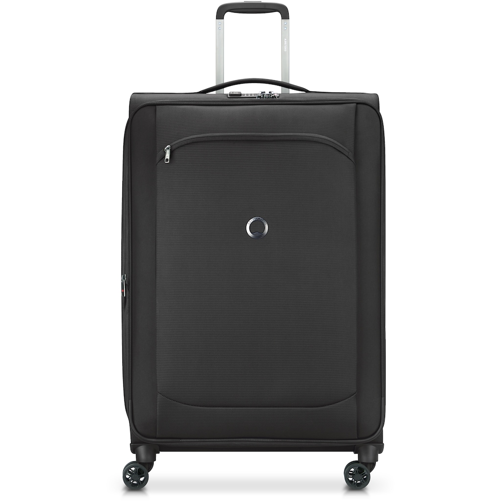 Delsey Weichgepäck-Trolley »Montmartre Air 2.0, 77 cm, schwarz«, 4 Rollen, aus recyceltem Material; mit Volumenerweiterung