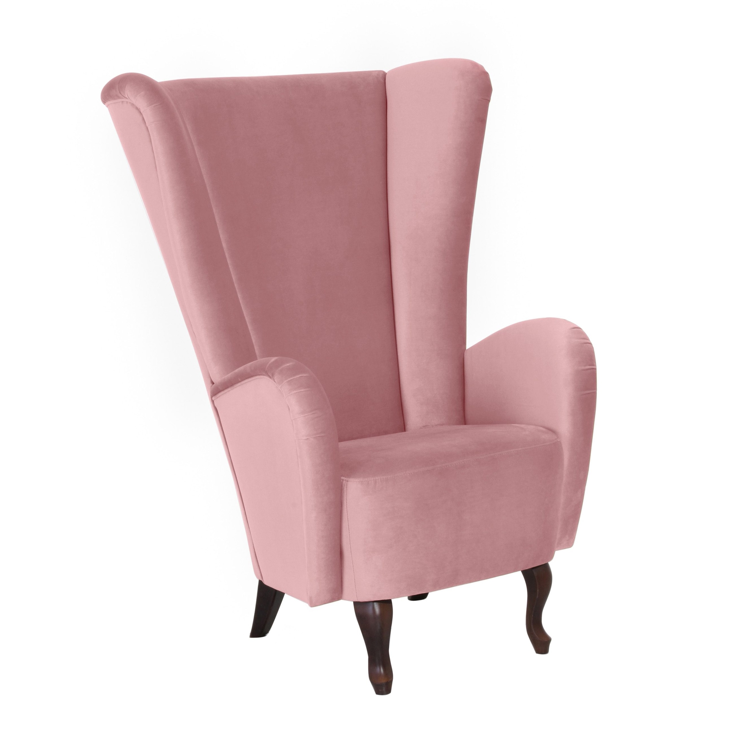Max Winzer® Ohrensessel »Anastasia Designsessel, extravaganter Hochlehnsessel, trendige Farben«, elegantes Highlight im Wohnzimmer, mit geschwungenen Holzfüßen