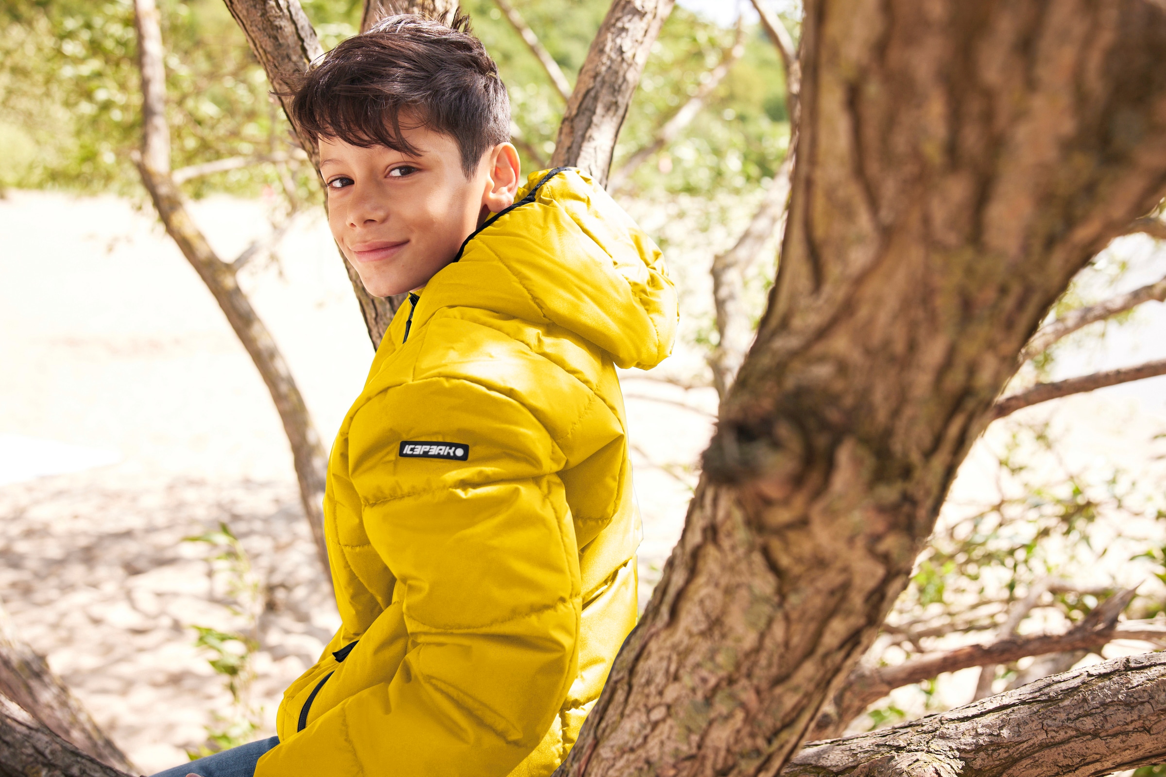 Icepeak Steppjacke »PASCO - für Kinder«, mit Kapuze, Winddicht & Wasserabweisend & Wärmend