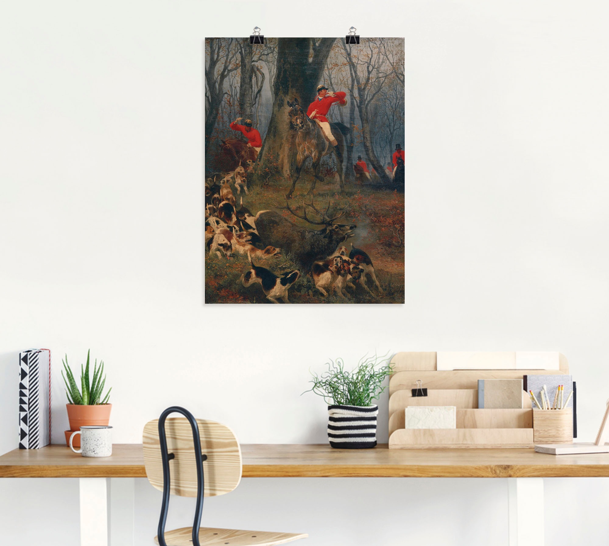 Artland Wandbild »Parforcejagd«, Reitbilder, (1 St.), als Alubild, Leinwandbild, Wandaufkleber oder Poster in versch. Größen