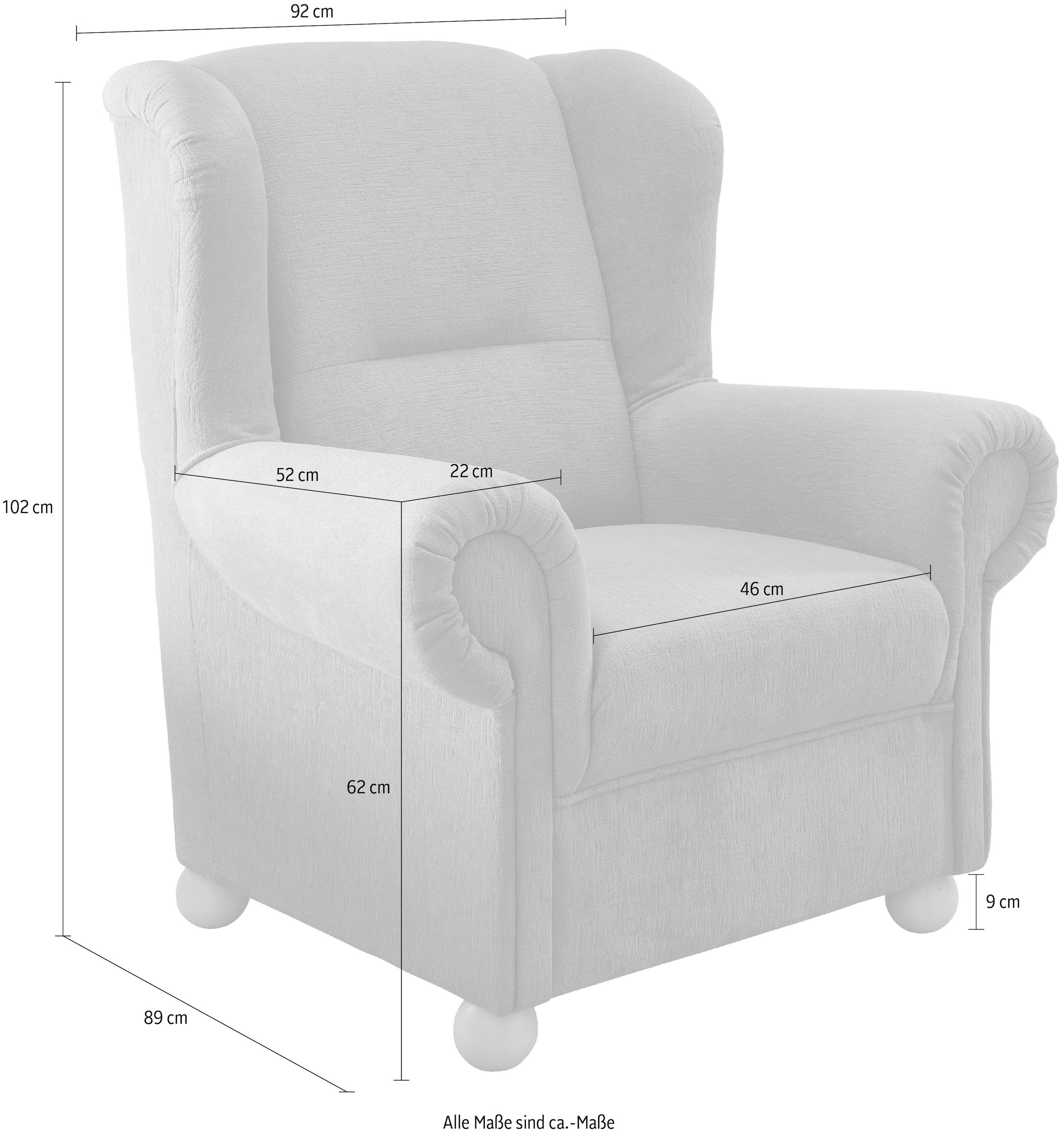 Home affaire Ohrensessel »Torello« 1 Stk. tlg.