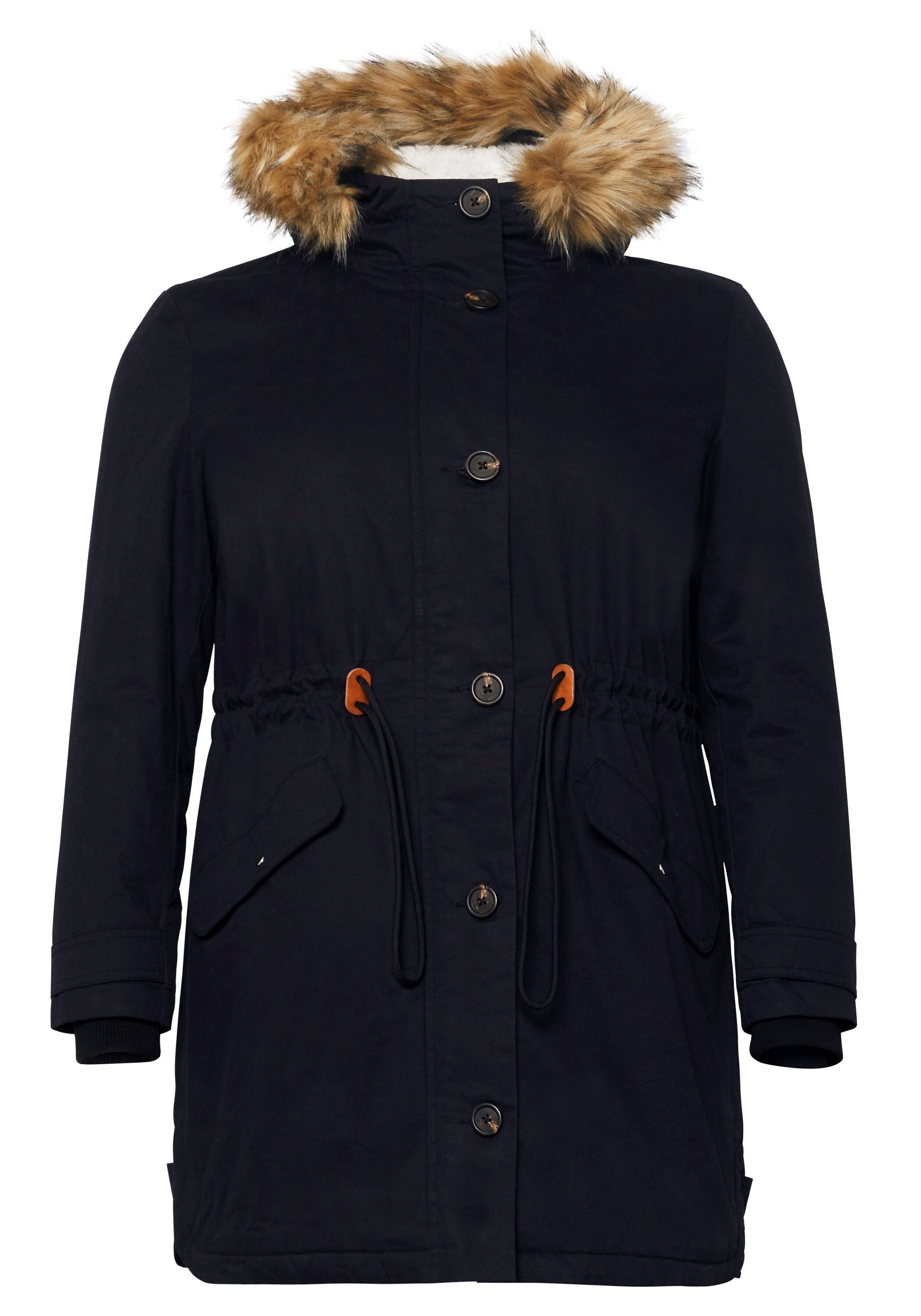 Sheego Parka »Parka aus Baumwolle, mit Teddyfutter«