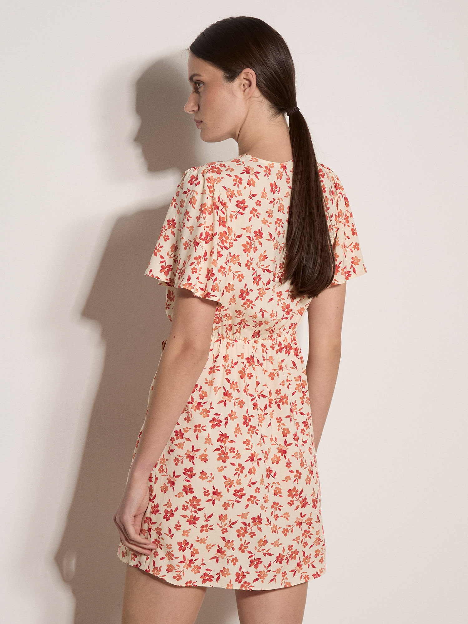 Apricot Minikleid »Minikleid« mit Stoffgürtel,  Druck