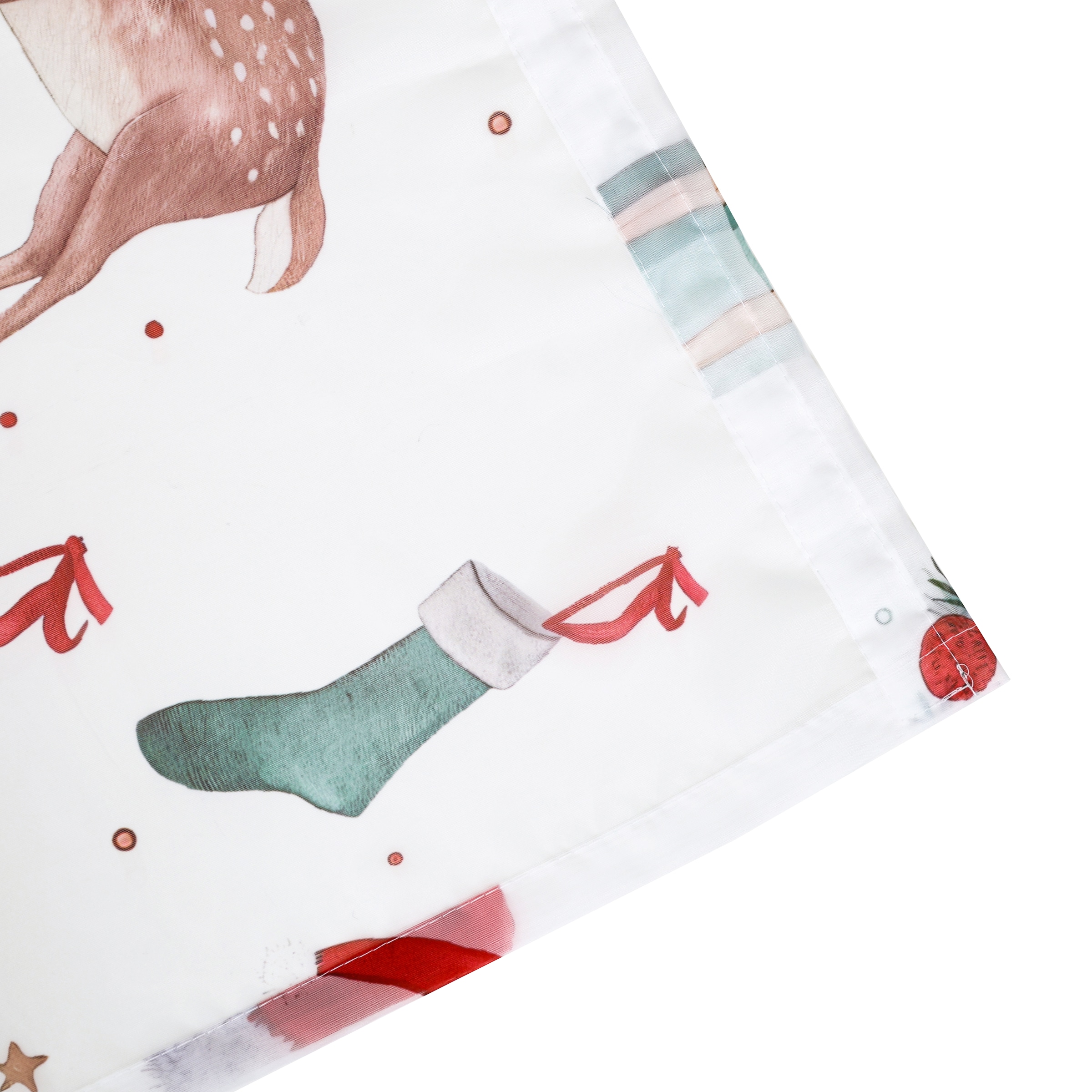 my home Gardine »Olwyn«, (1 St.), weihnachtlich, bedruckt, halbtransparent, weiche Haptik