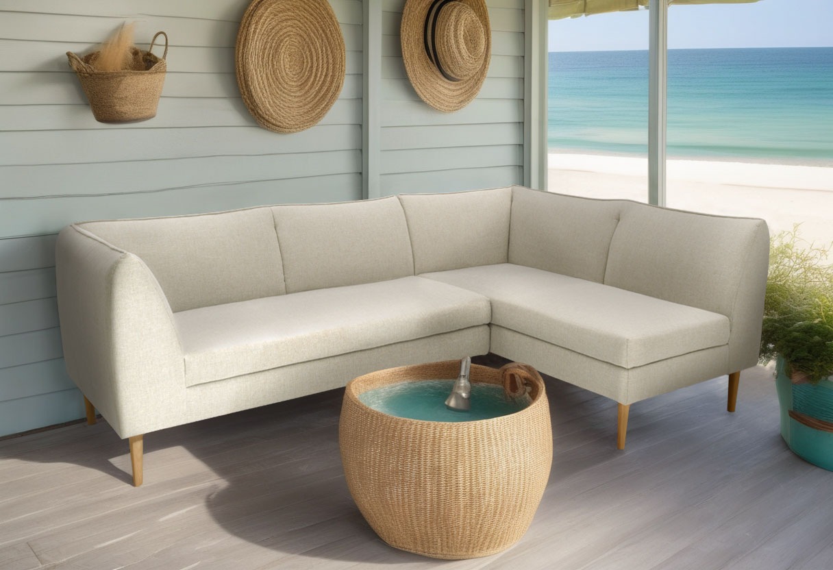 DOMO collection Ecksofa »Filho, individuell erweiterbar«, L-Form für Terrasse, Garten und Balkon, speziell für Outdoor