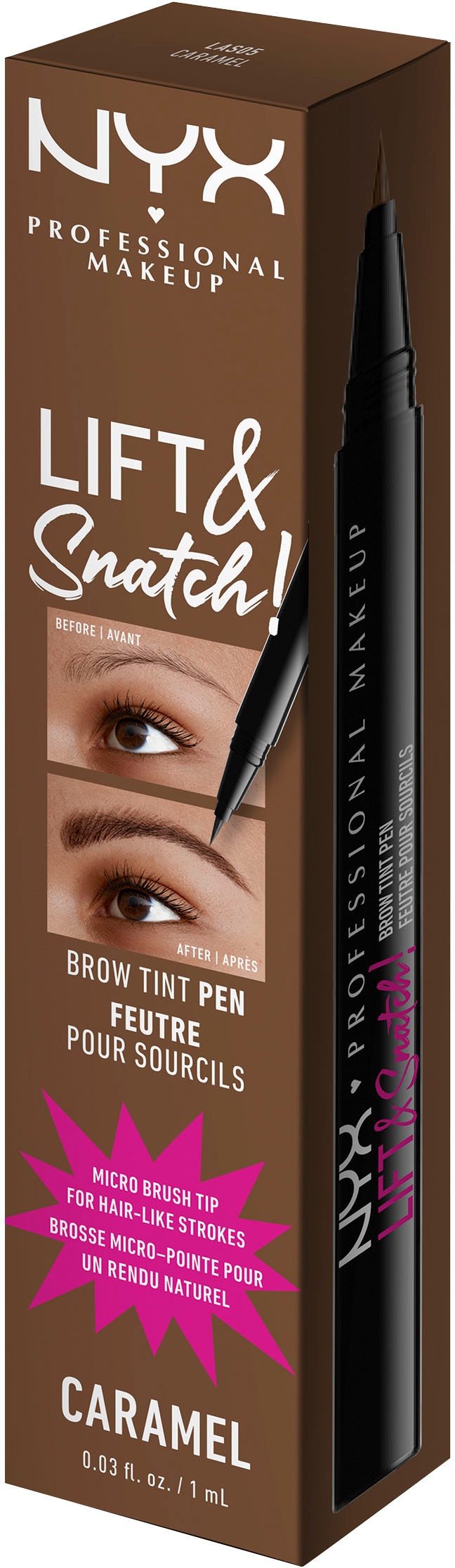 NYX Augenbrauen-Stift »Professional Makeup Lift & Snatch Brow Tint Pen« mit ultra dünner Spitze