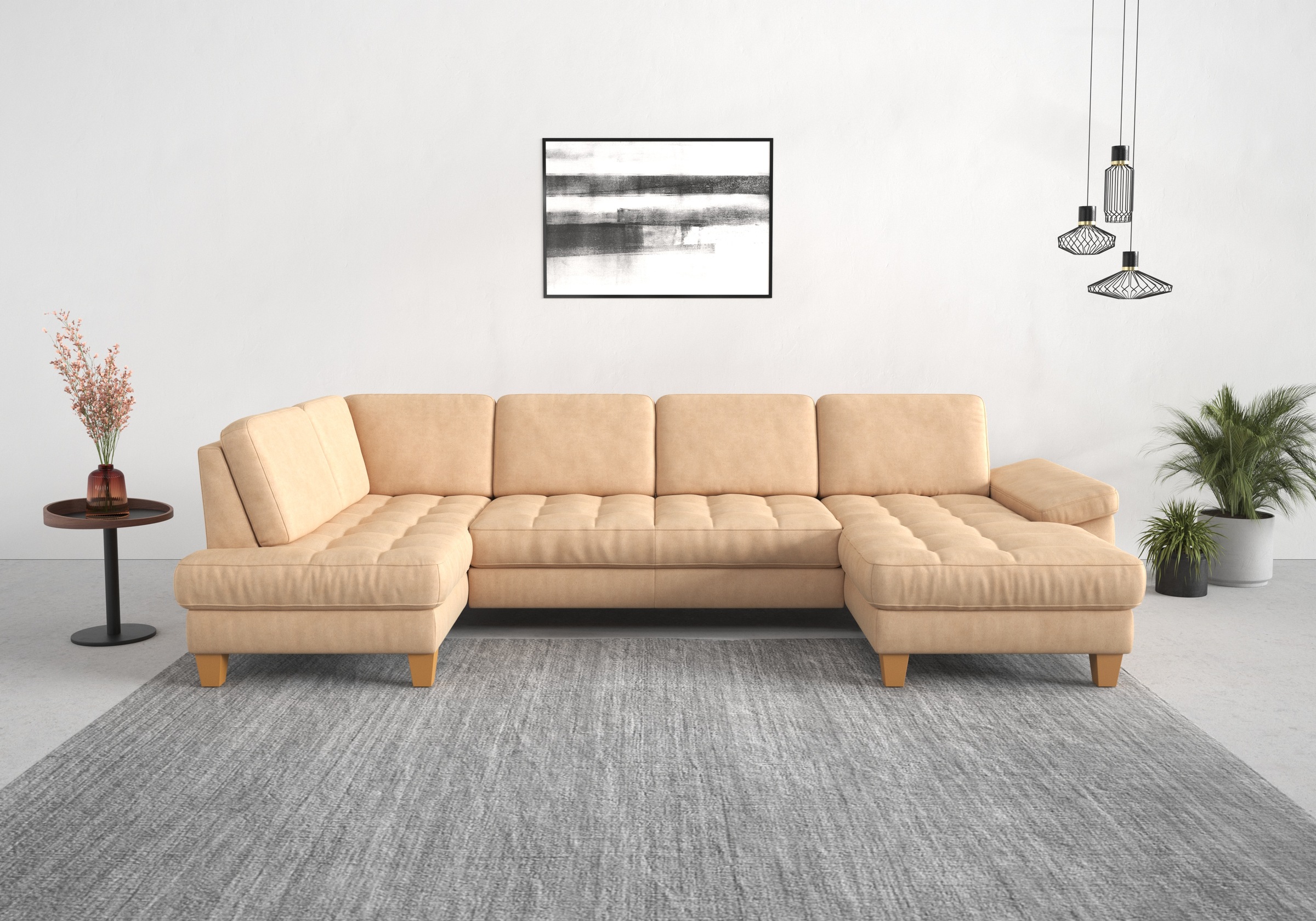 sit&more Wohnlandschaft »Westham U-Form«, wahlweise mit Bettfunktion, Bettkasten, Sitztiefenverstellung