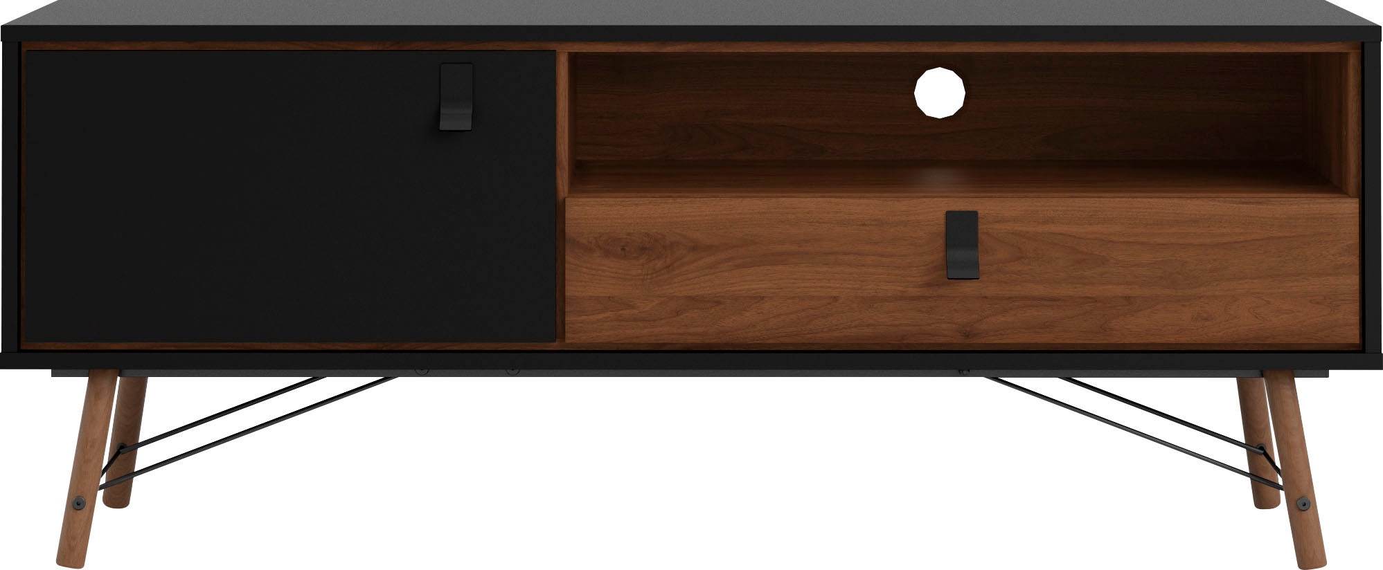 andas TV-Board »TV-Möbel, Fernsehtisch, TV-Unit, Media-Möbel, Sideboard,«, TV-Kommode, Breite/Höhe 150/60 cm, 1 Tür, 1 offenes Fach, 1 Schublade