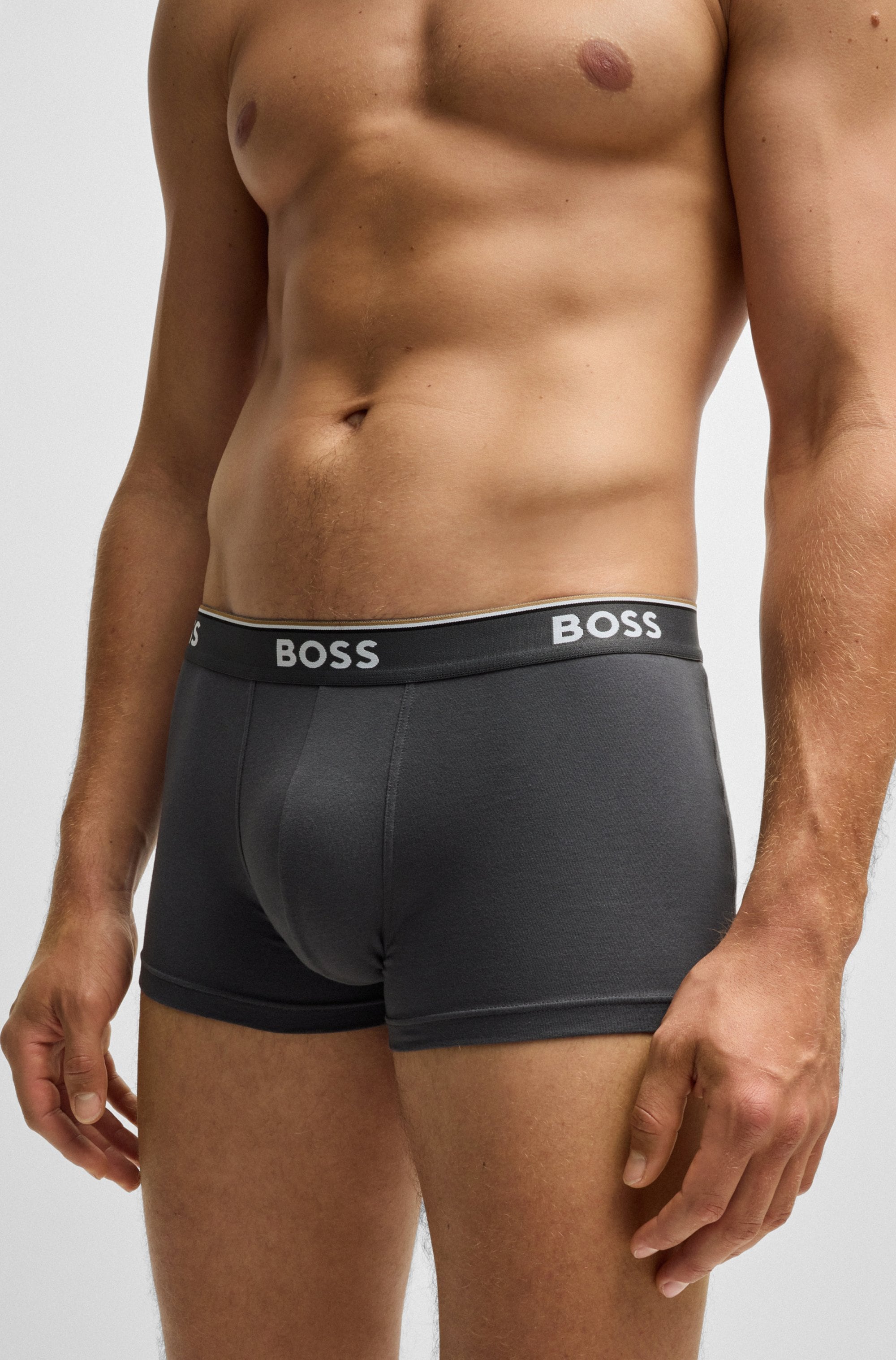 BOSS Boxer »TRUNK 3 PACK«, (3 St.), BOSS Schriftzug auf dem Bund