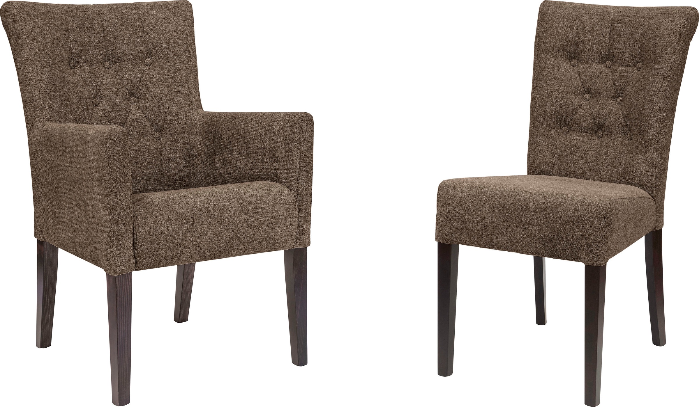 Home affaire Esszimmerstuhl »Queen BESTSELLER«, (Set), 4 St., Feinstruktur, Polsterstuhl mit Knopfheftung, 2er, 4er oder 6er Set