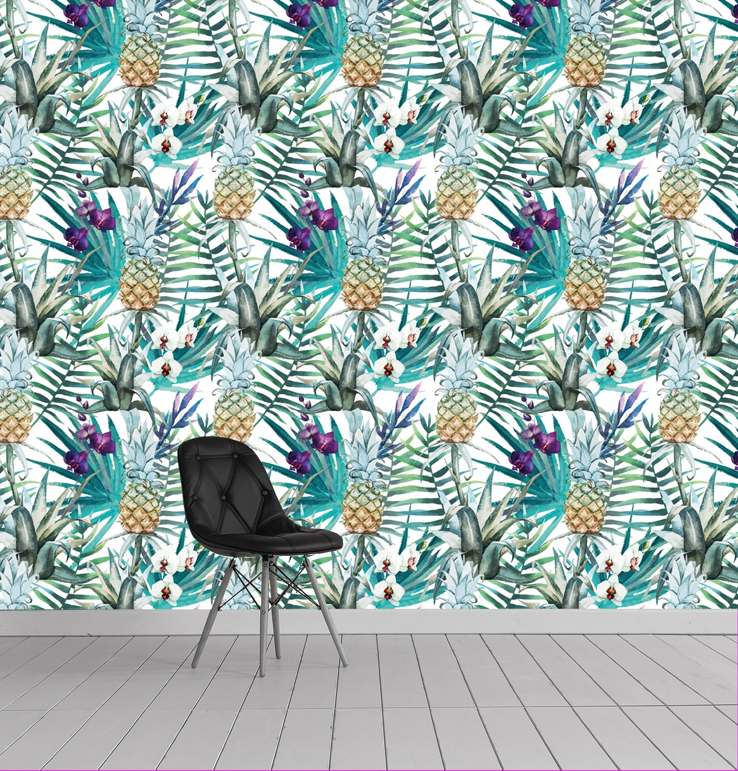 queence Vinyltapete »Abdul«, bedruckt-Motiv-botanisch-floral-gemustert-natürlich, 90x250cm, selbstklebend, kinderleichte Anbringung, Sticker