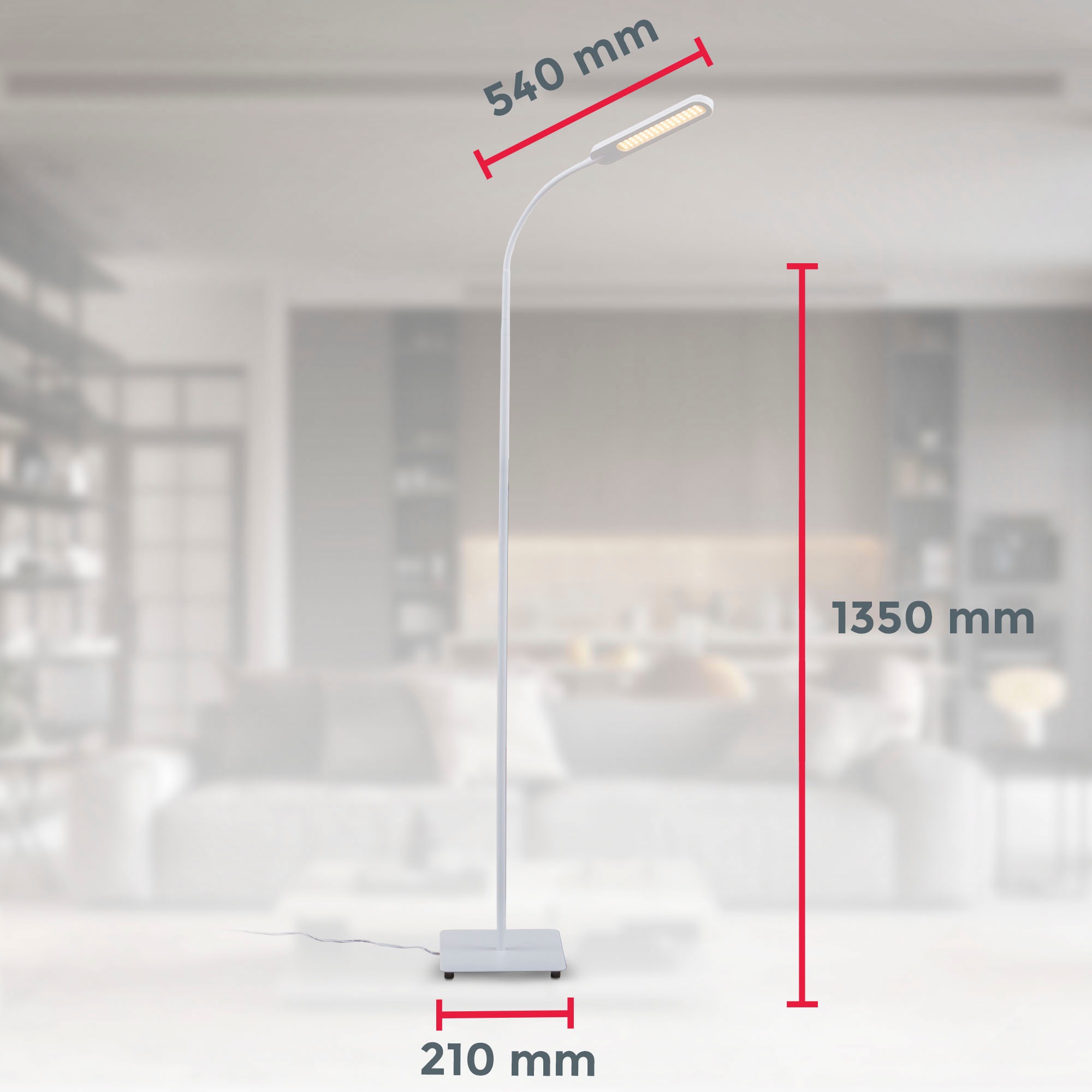online Dimmfunktion, / / LED-Platine XXL x 3 Jahren 3.000K 1 einstellbar Watt, 600lm, Farbtemperatur Stehlampe 4.000K B.K.Licht Touchschalter | kaufen 6,5 6.500K. über mit mit Garantie LED