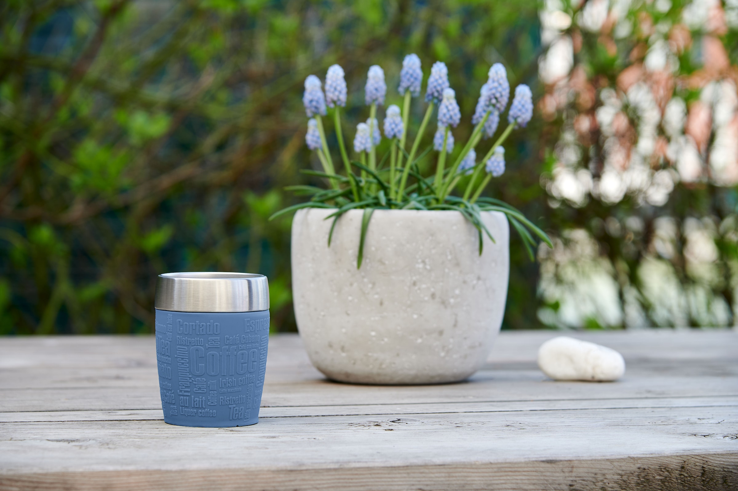 Emsa Thermobecher »Travel Cup« 0,2 Liter, Edelstahl, Trink- und Eisbecher, gummierte Manschette