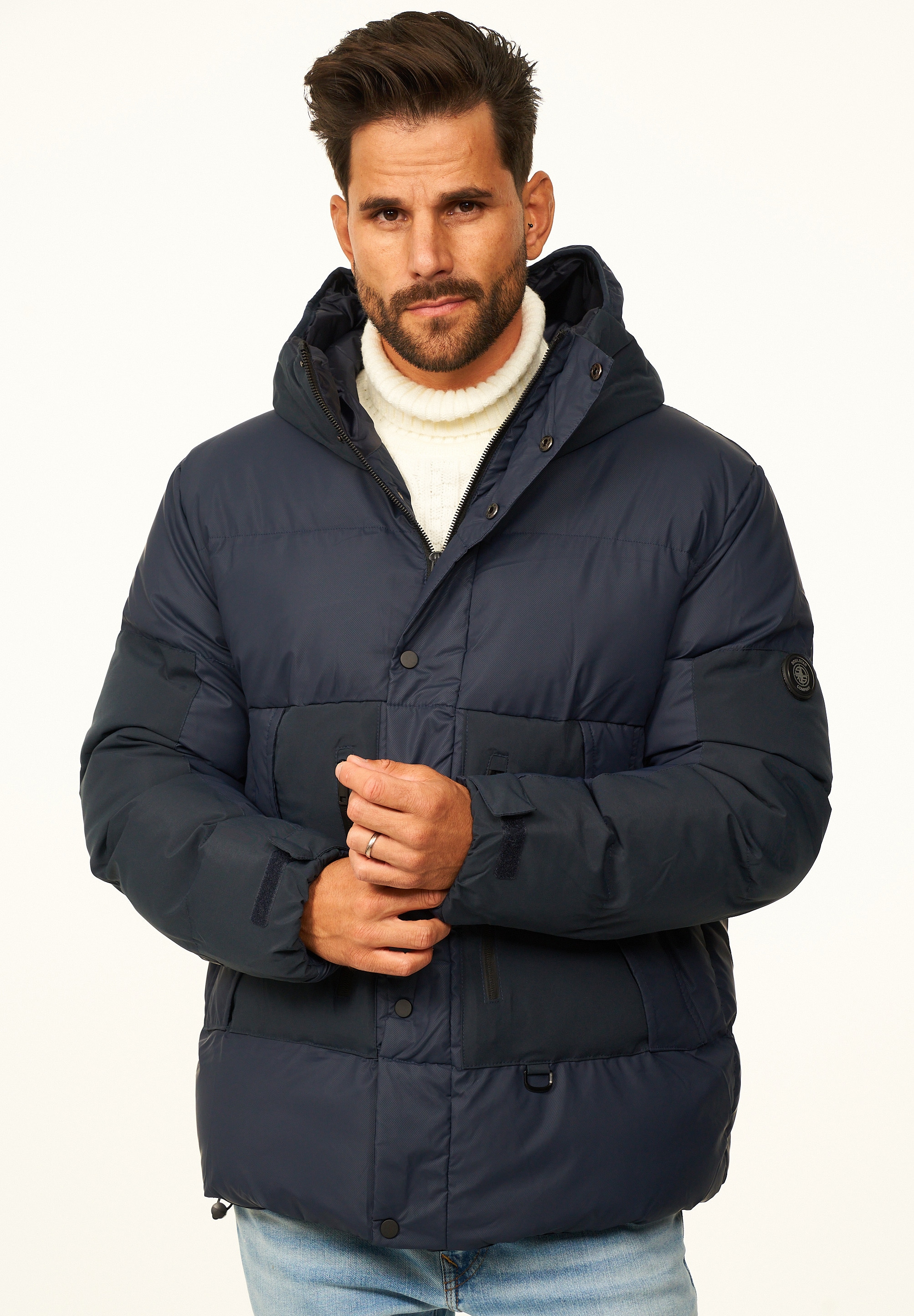 SOULSTAR Steppjacke »Winterjacke mit Kapuze - Pufferjacke für Männer« mit Kapuze Herren Outdoor Jacke für den Winter