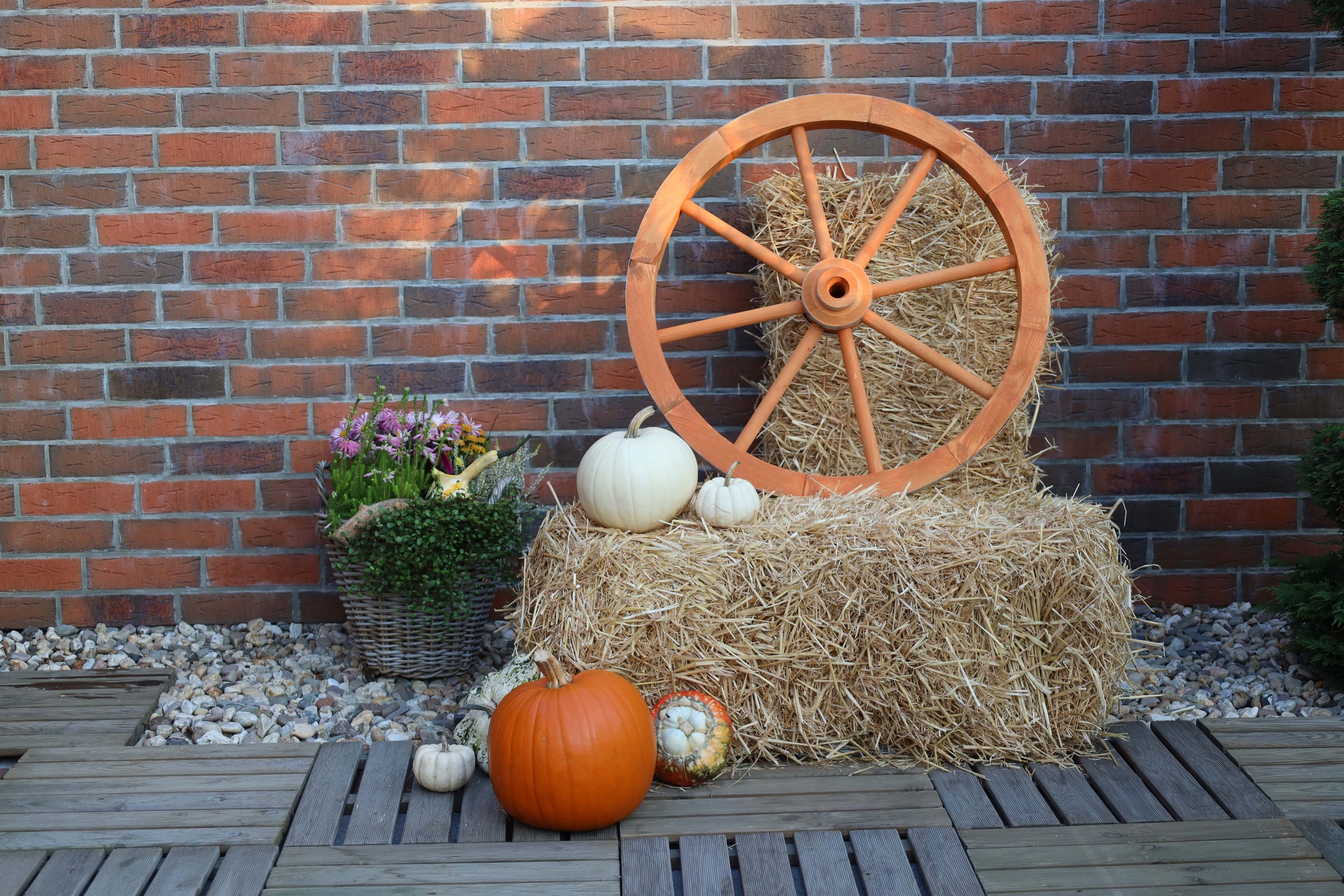 promadino Gartenfigur »Wagenrad mittel« Ø: 74 cm
