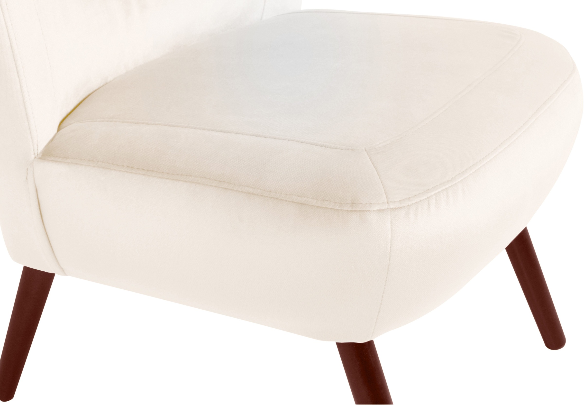 Max Winzer® Cocktailsessel »Stella, Loungesessel, Samtvelours Bezug in 10 Trendfarben«, im Retrolook, bequem, geschwungene Rückenlehne, Solitärsessel