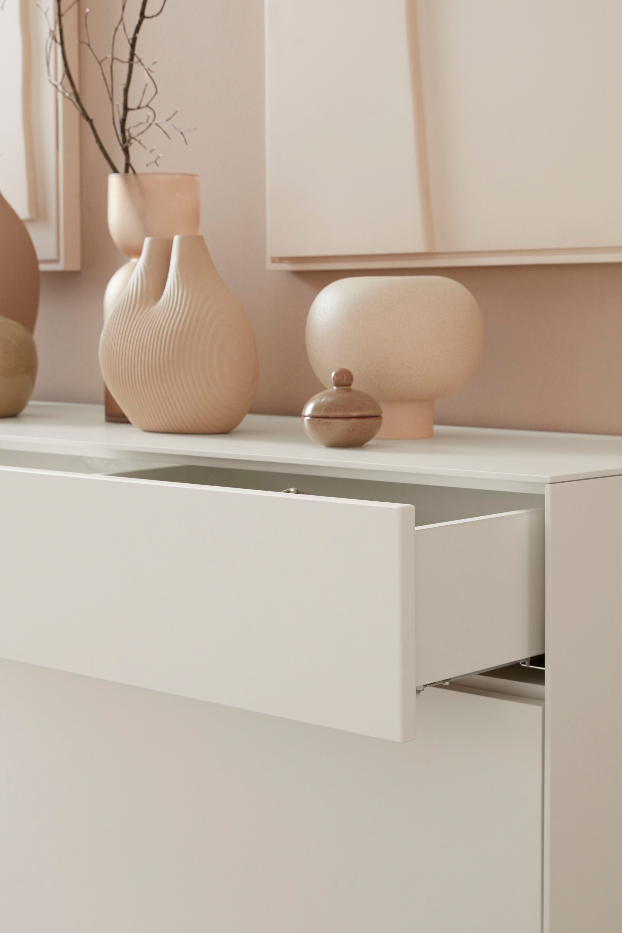 LeGer Home by Lena Gercke Lowboard »Essentials«, Breite: 127 cm, MDF lackiert, Push-to-open-Funktion