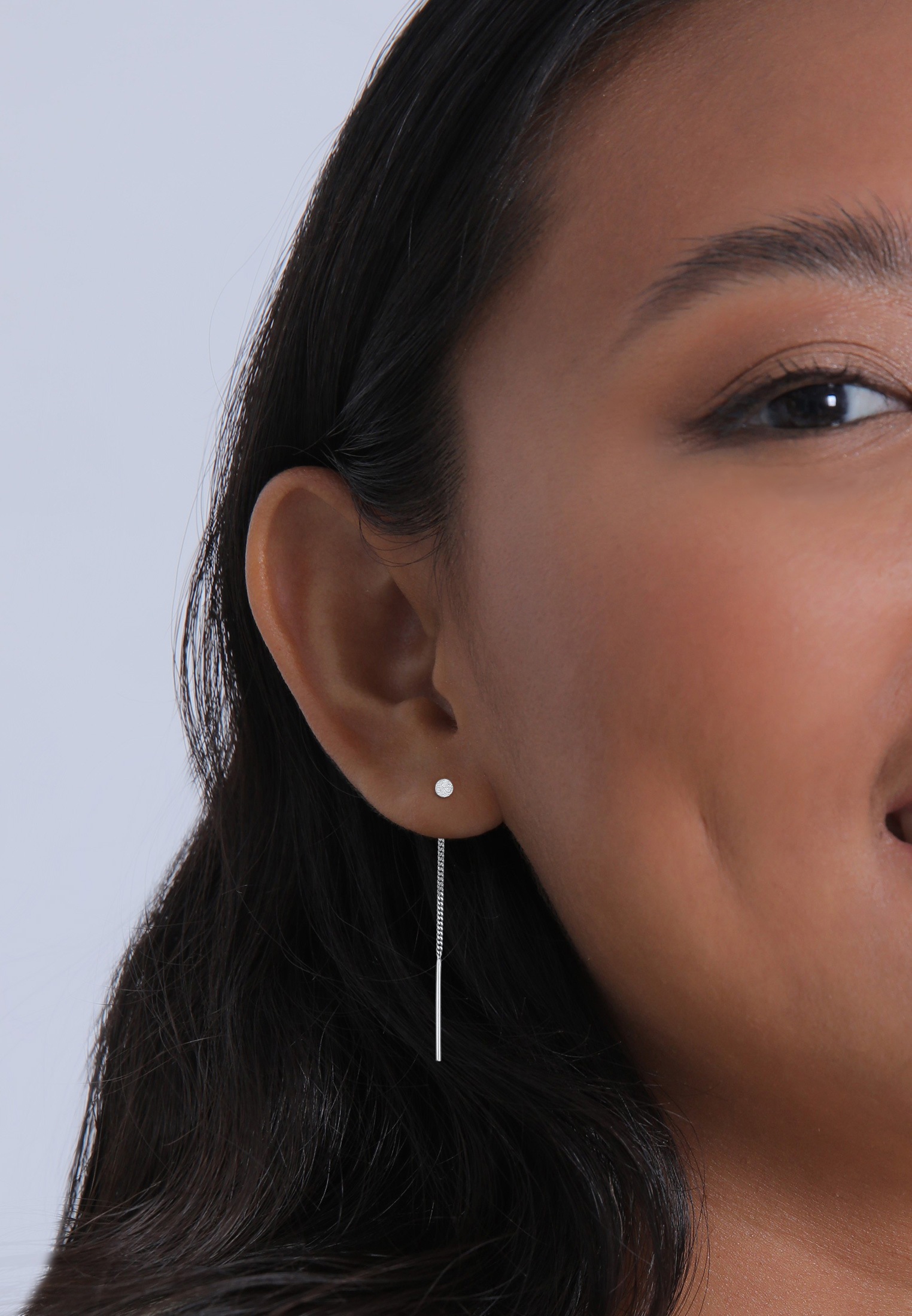 Elli Paar Ohrhänger »Ohrringe Set Earcuff Durchzieher Gehämmert 925 Silber«