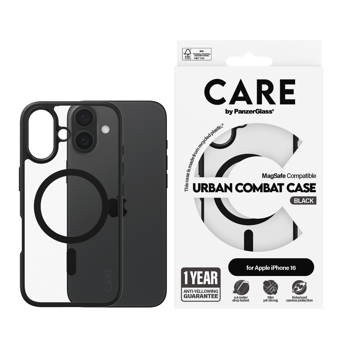 Handyhülle »Urban Combat Case mit MagSafe für Apple iPhone 16«, Backcover,...