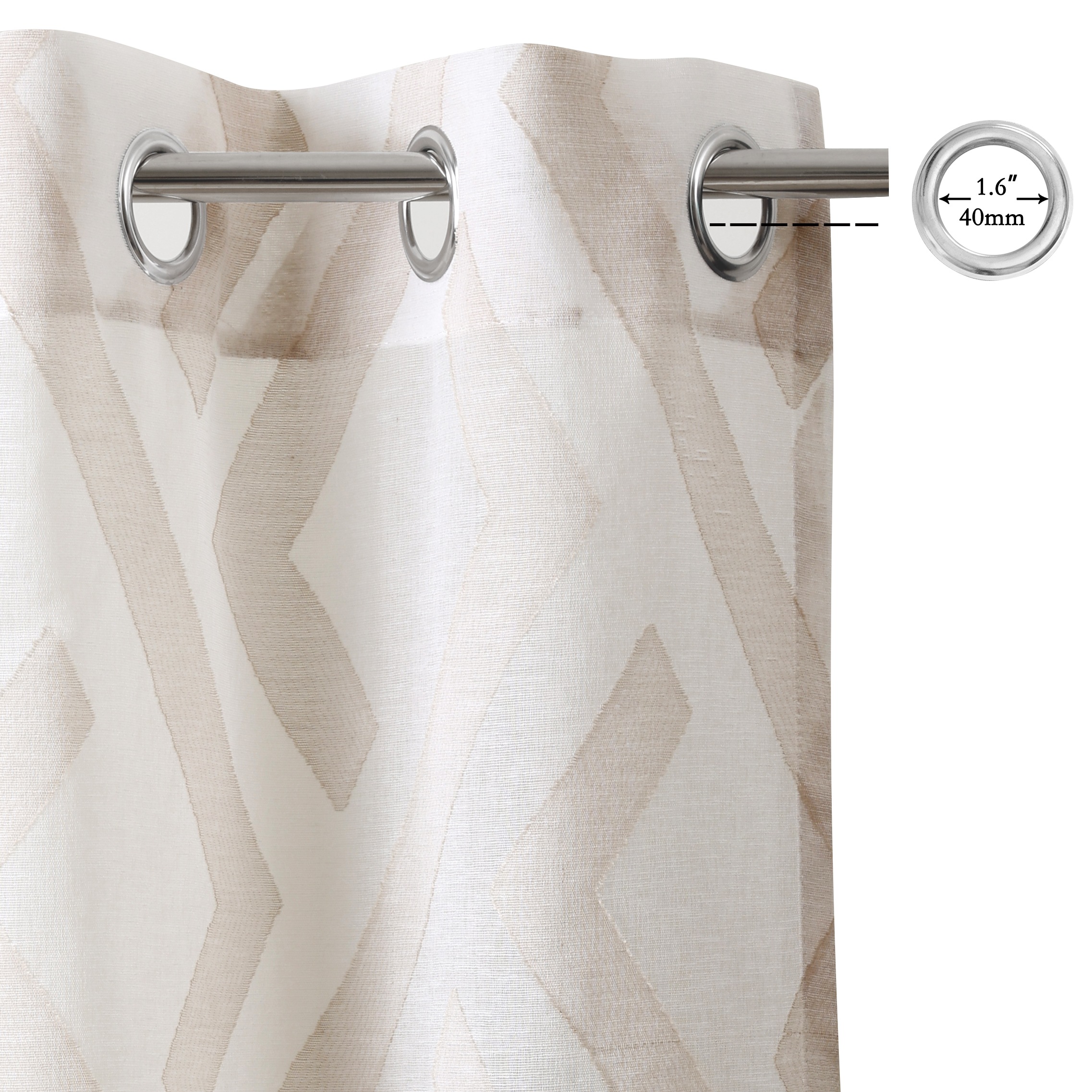 Bruno Banani Gardine »Lynn« Ösen 1 Stk. tlg. schöner Schal, Scherli, zeitlos und modern,