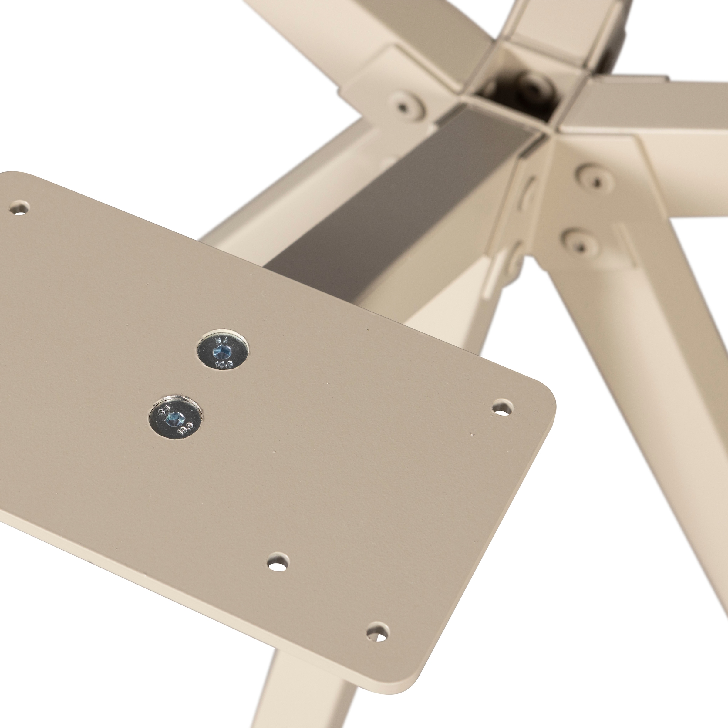 WOOOD Tischbein »Tablo Holland aus Metall mit Pulverbeschichtung Ø 80 x H 72 cm« Kreuzgestell Ø 3,5 cm, Tragkraft 120 kg, einfach zu montieren