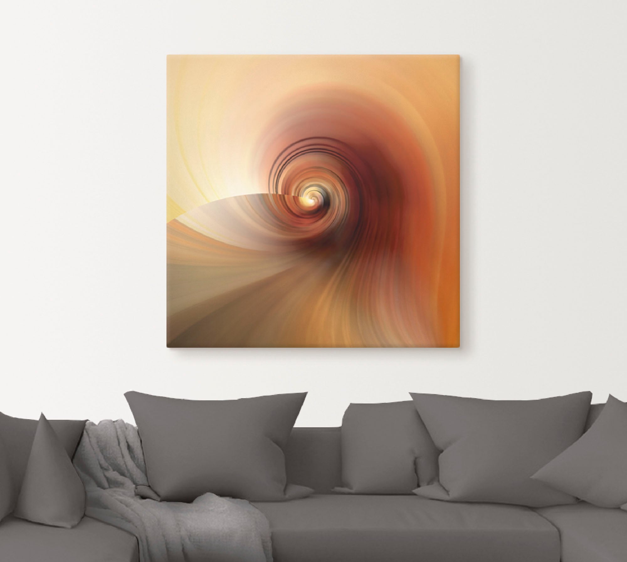 Artland Leinwandbild »Abstraktes in Creme« Muster 1 Stk. tlg. auf Holzrahmen gespannt