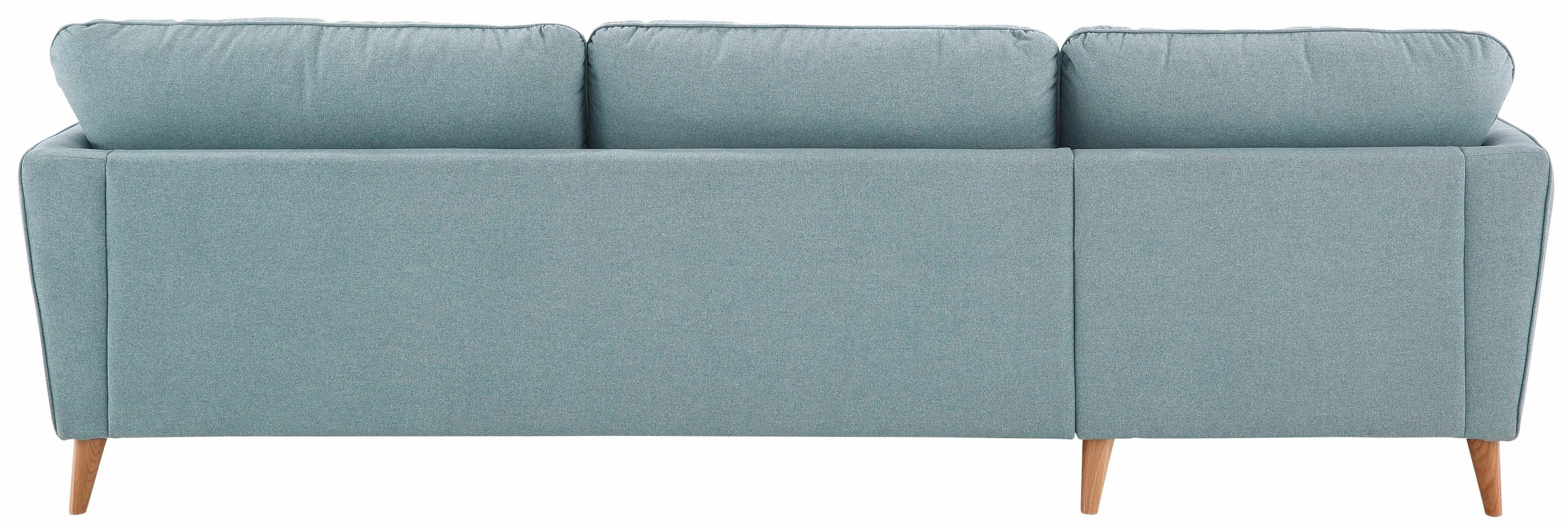 Home affaire Ecksofa »MARSEILLE (279/152cm),L-Form, Rec. rechts/links, verschiedene Bezüge«, Massivholzbeine Eiche, Landhausstil, Wellenunterfederung
