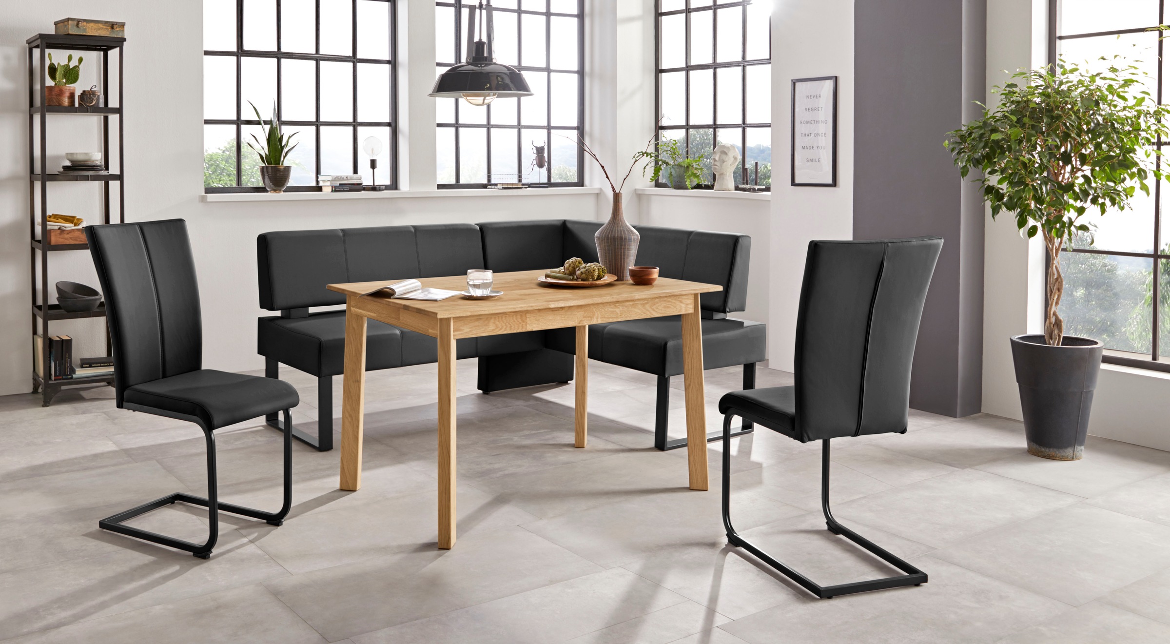 Home affaire Freischwinger »Oliver«, (Set), 2 St., Kunstleder, Stuhl belastbar bis 120 Kg