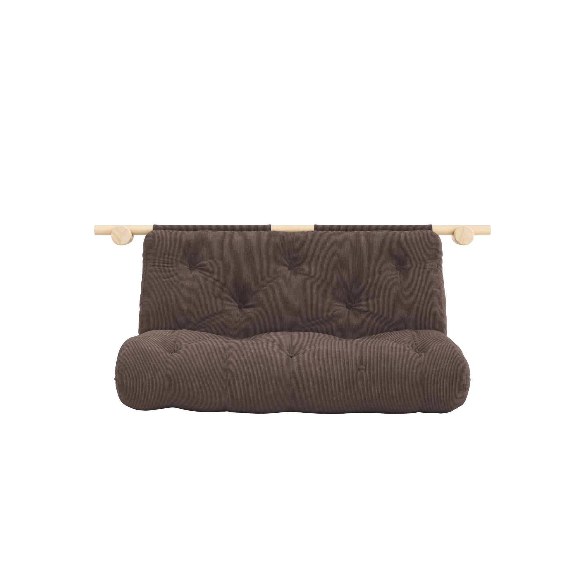 Karup Design Schlafsofa »Hooked Schlafsessel, Sitz- und Schlafplatz, Wandmontiert, platzsparend«, Futonmatratze inkl. Halterungsset aus FSC®-zertifiziertem Massivholz