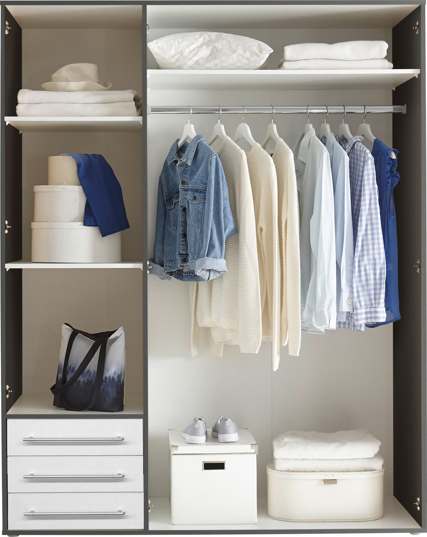 Schlafkontor Drehtürenschrank »Lyss Schrank, Kleiderschrank mit Drehtüren« in verschiedenen Farben und Größen erhältlich