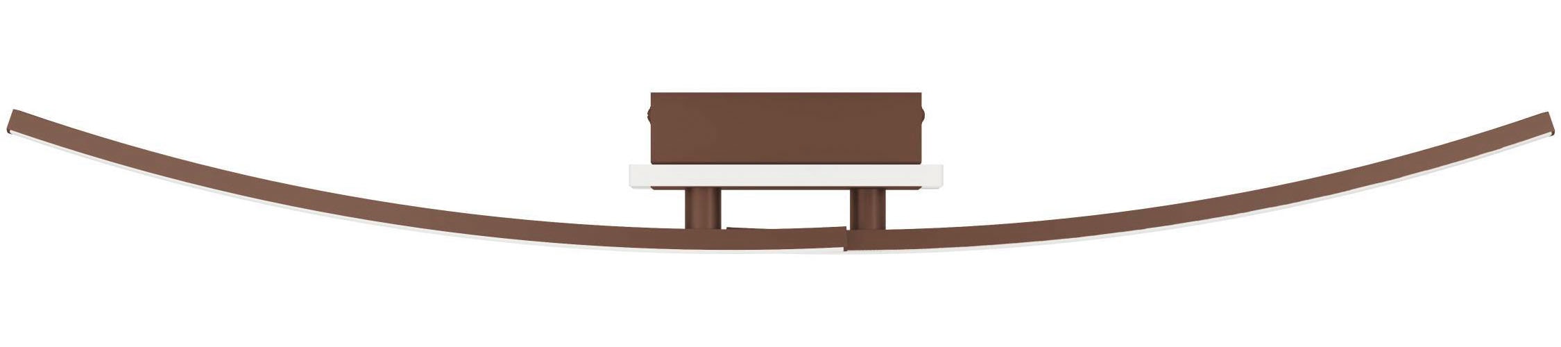 EGLO Deckenleuchte »Lungolago Deckenlampe,  Bürolampe Decke, Metall und Kunststoff, Lampe« LED-Modul 1 Stk. Neutralweiß Wand-/Deckenleuchte - L74 x B14 x H6 cm - bronze - 12W inkl.