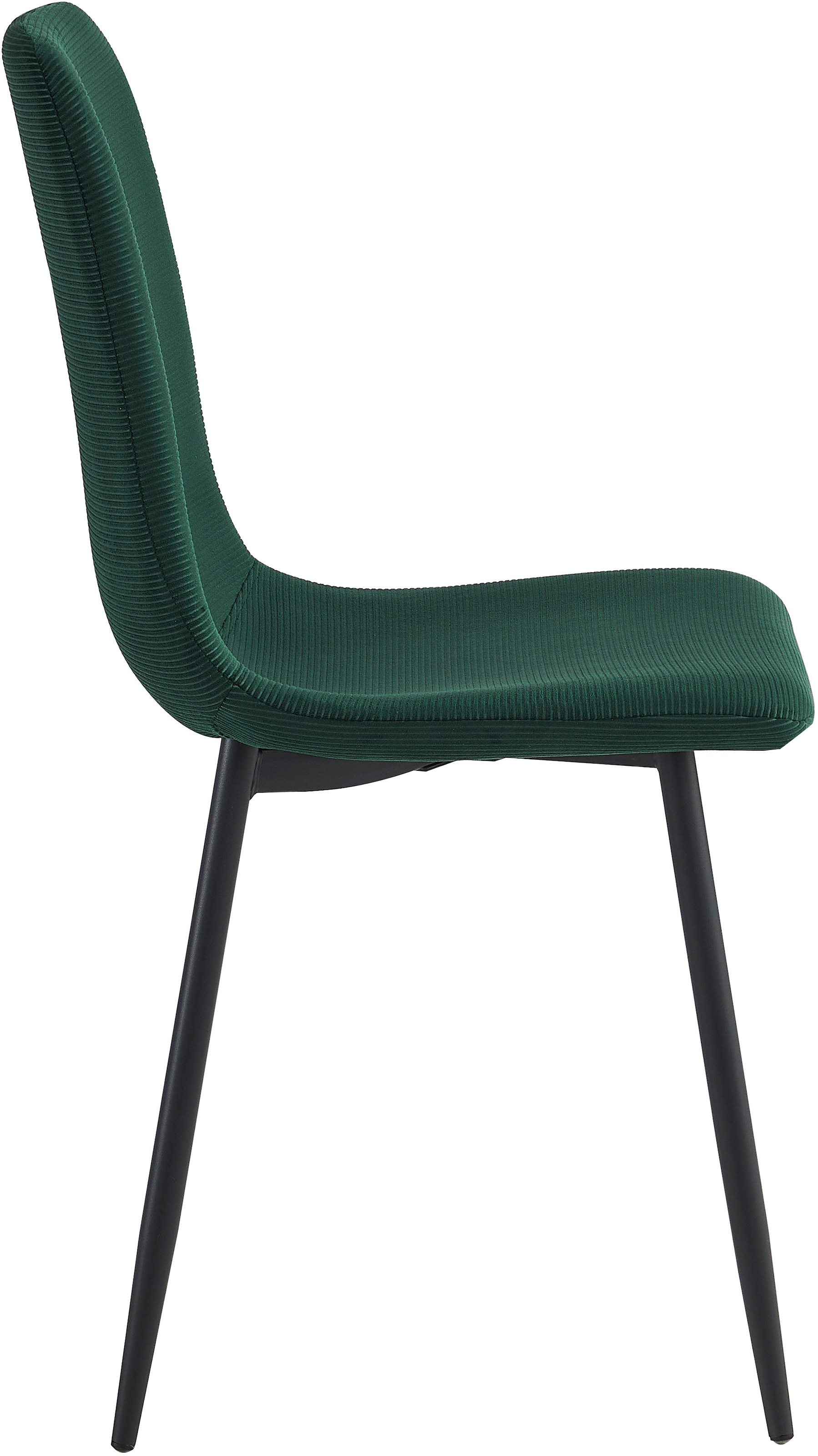 HELA 4-Fußstuhl »LEIPZIG« (Set) 2 Stk.4-Fuß,Rundrohrgestell konisch,Cordoptik,Sitzschale gespolstert