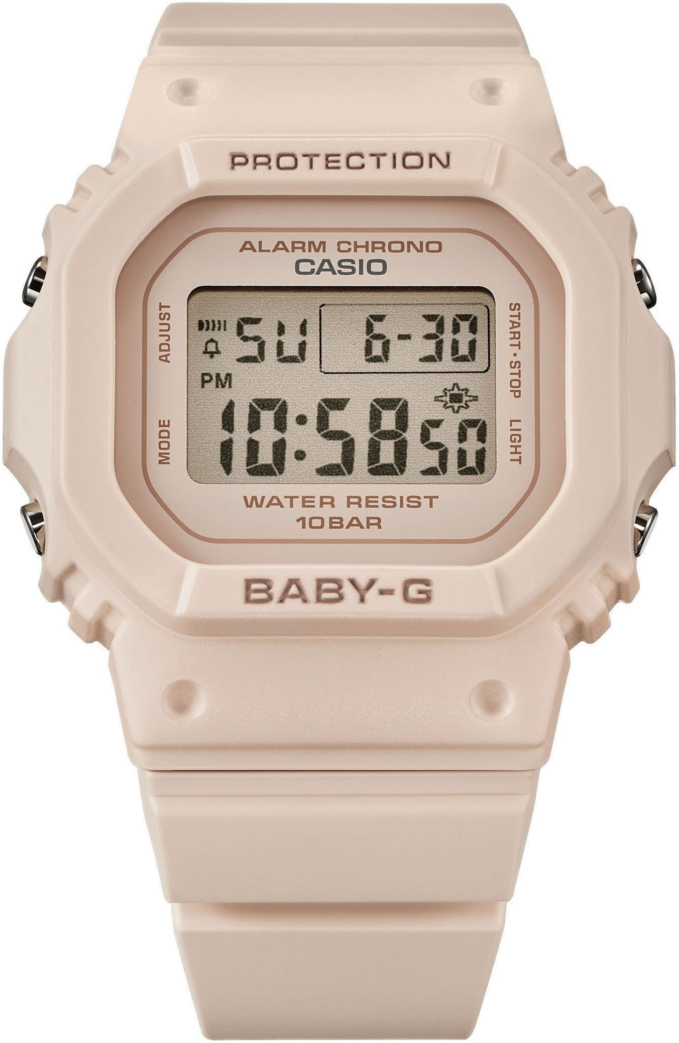 CASIO BABY-G Chronograph, Quarzuhr, Armbanduhr, Damenuhr, automatischer Kalender, digital, Timer