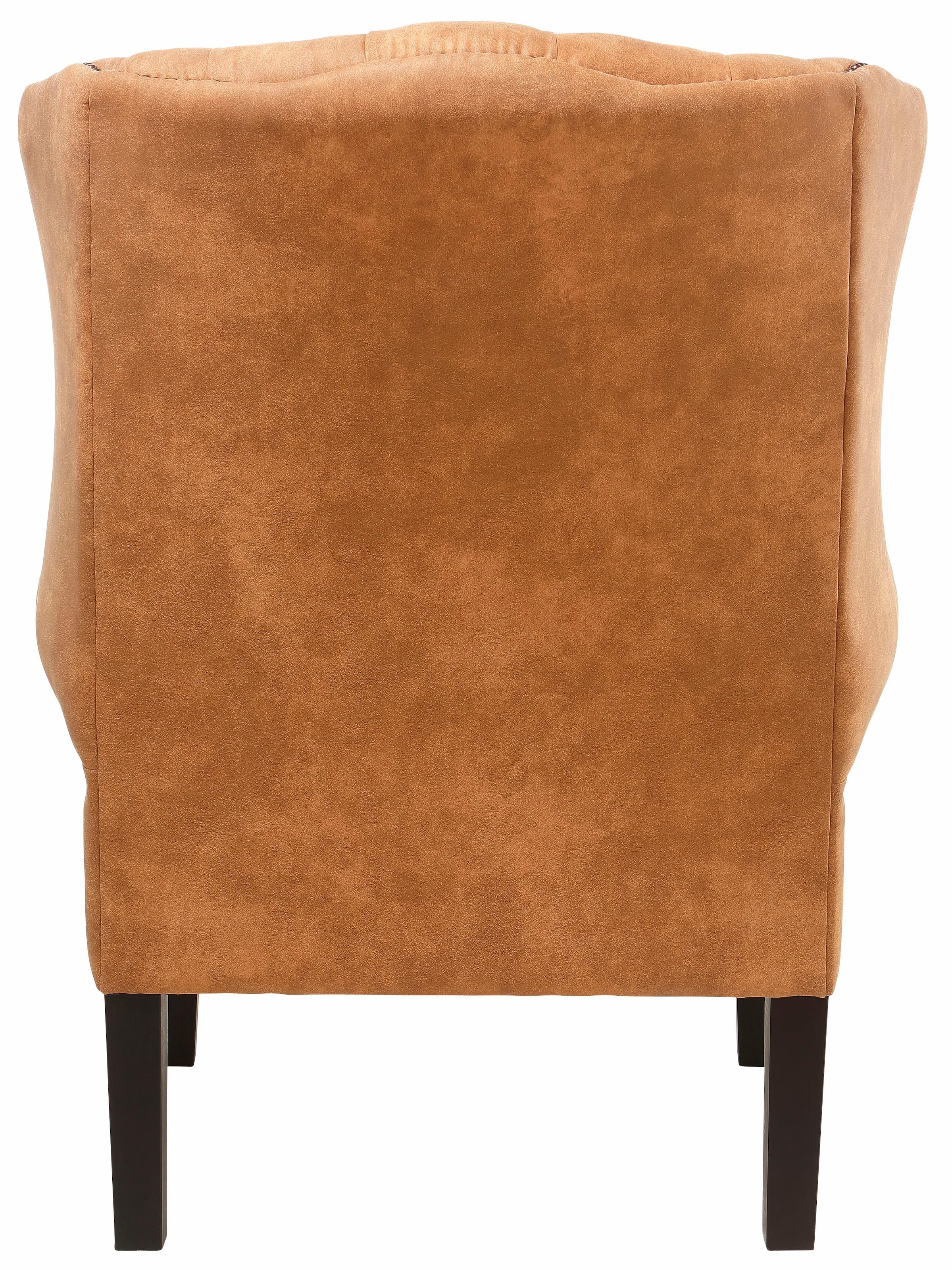Home affaire Sessel »Bedford Ohrensessel Chesterfield«, mit aufwendiger Knopfheftung und geschwungenen Armlehnen