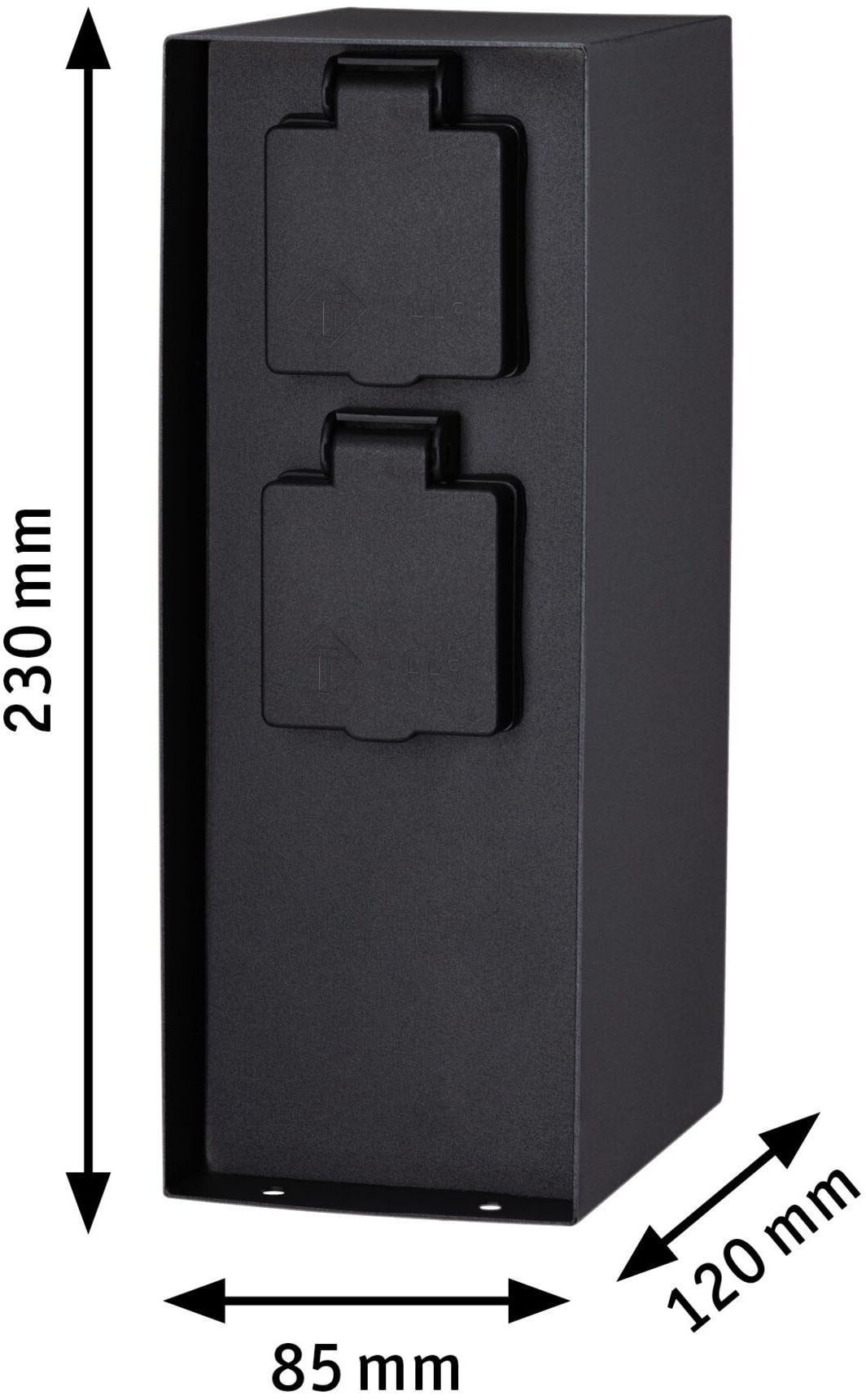 Paulmann Stromverteiler »Outdoor Steckdosensäule Rio« 1 Stk. tlg. eckig, 4-fach, IP44