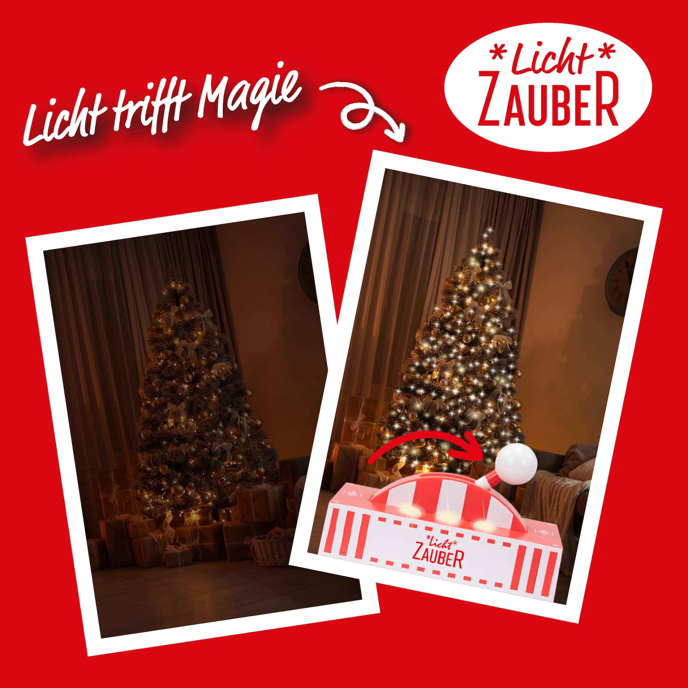 BONETTI Schalter »LichtZauber, magischer Schalter« 1 Stk. tlg. Ideal für LED Lichterketten im Wohnzimmer, Garten oder bei Events