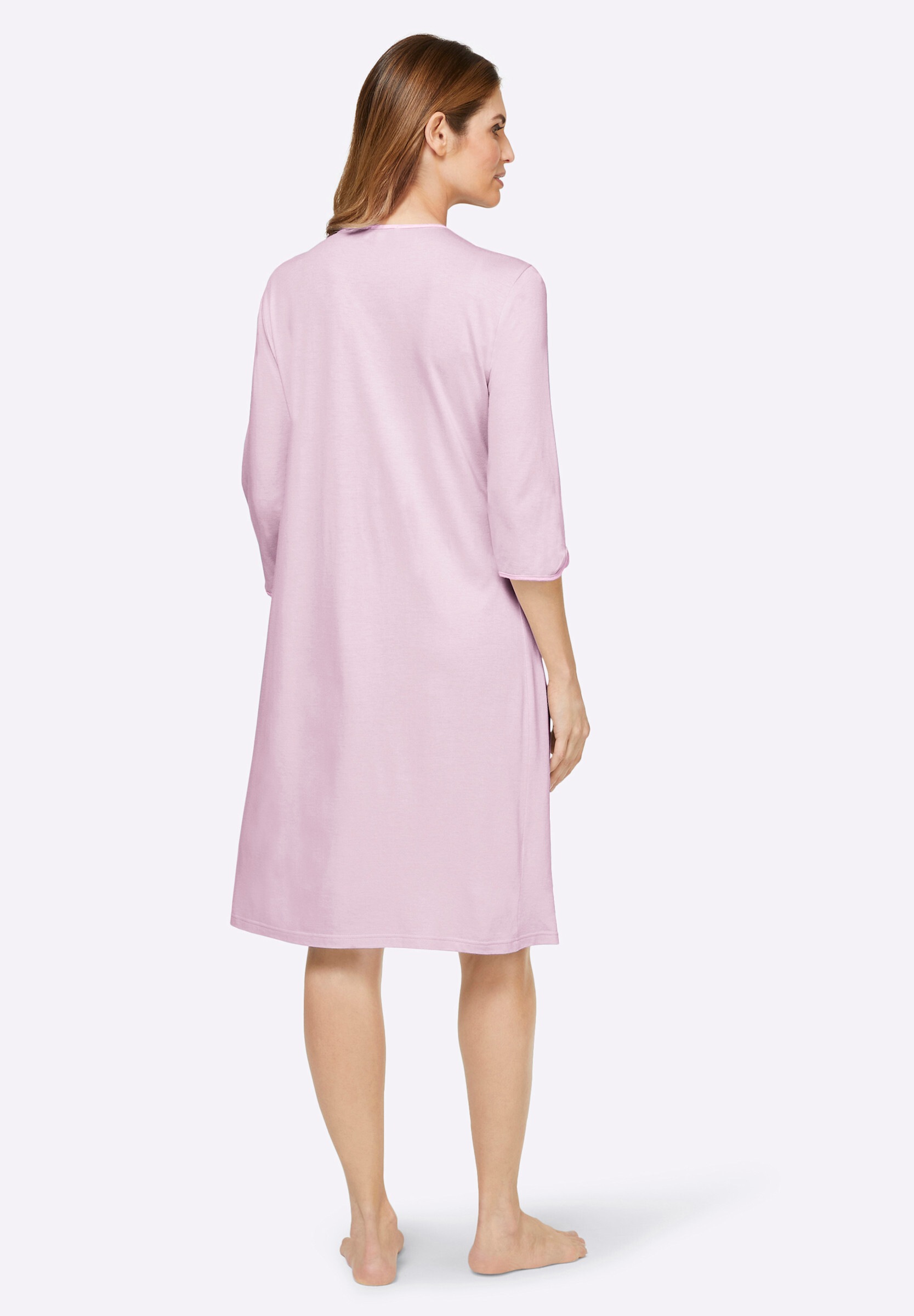 Ascafa Pyjama »Nachthemd Nachthemd mit Satin-Einsatz« 1 Stk.