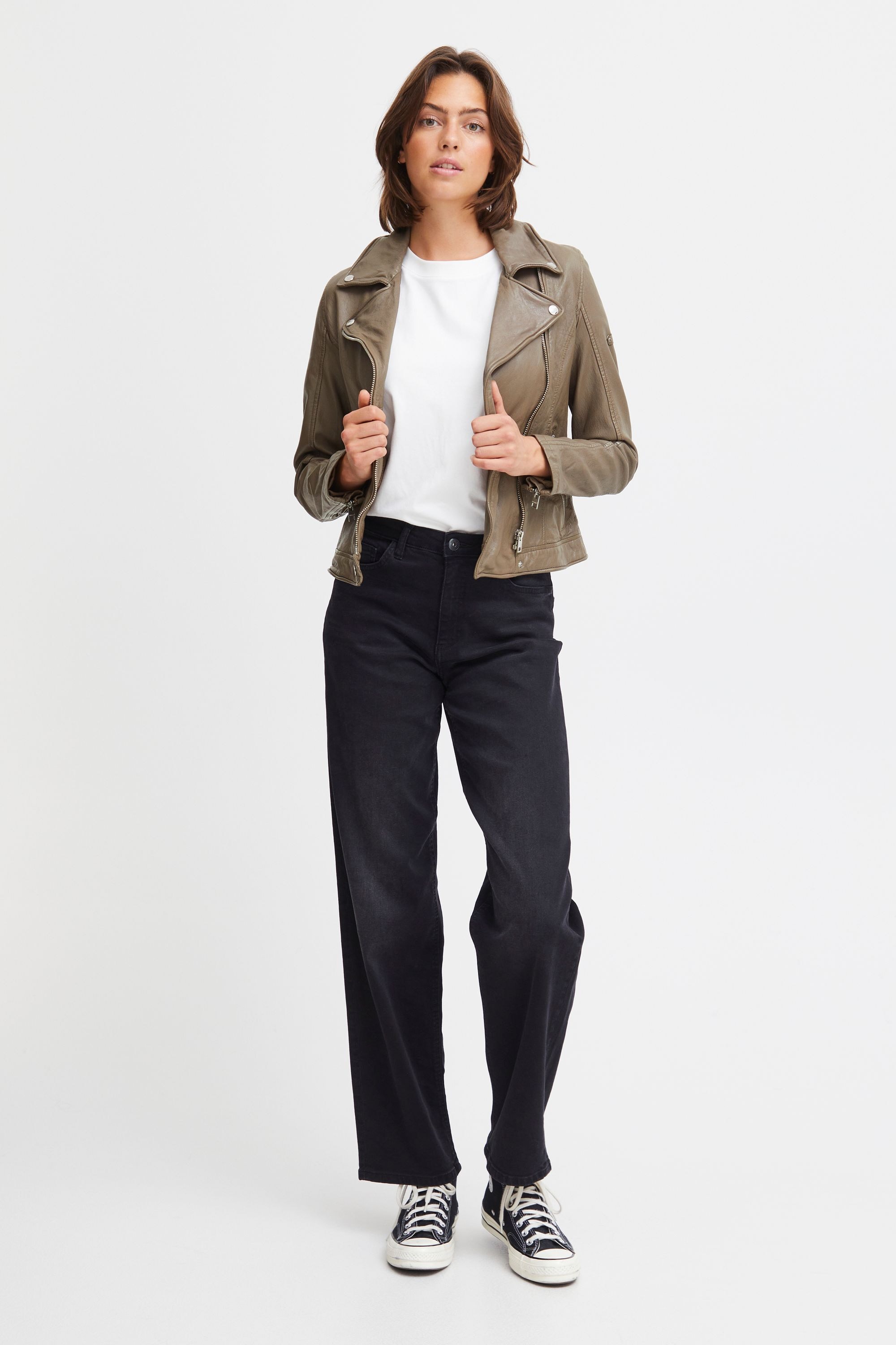 OXMO Lederjacke »Lederjacke OXDenio«, ohne Kapuze