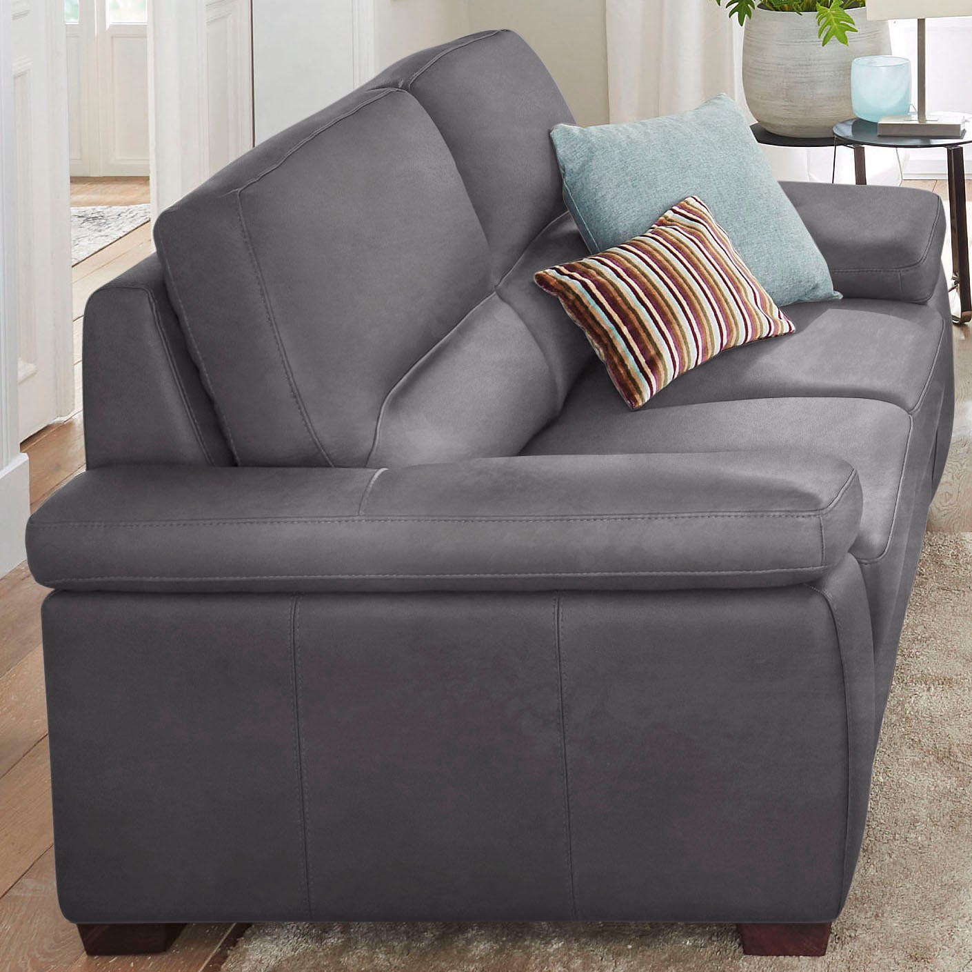 CALIA ITALIA Polstergarnitur »Gaia, hochwertige Garnitur aus 2-Sitzer & 3-Sitzer im edlen Design« Set, 2 Stk. tlg. aus pflegeleichtem Luxus-Microfaser Ginevra Hydro Care